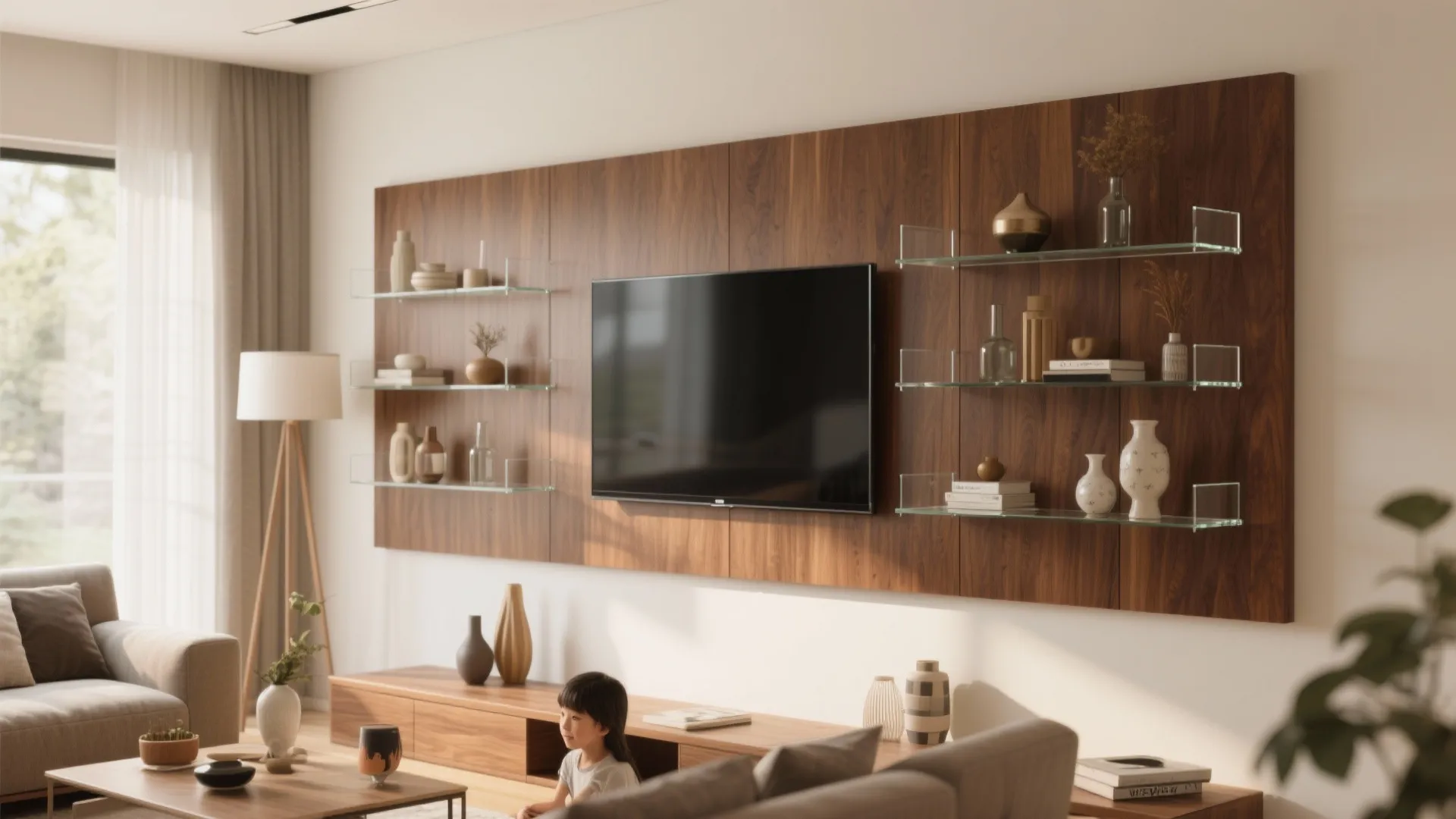 Wood & Glass Combination for Warmth