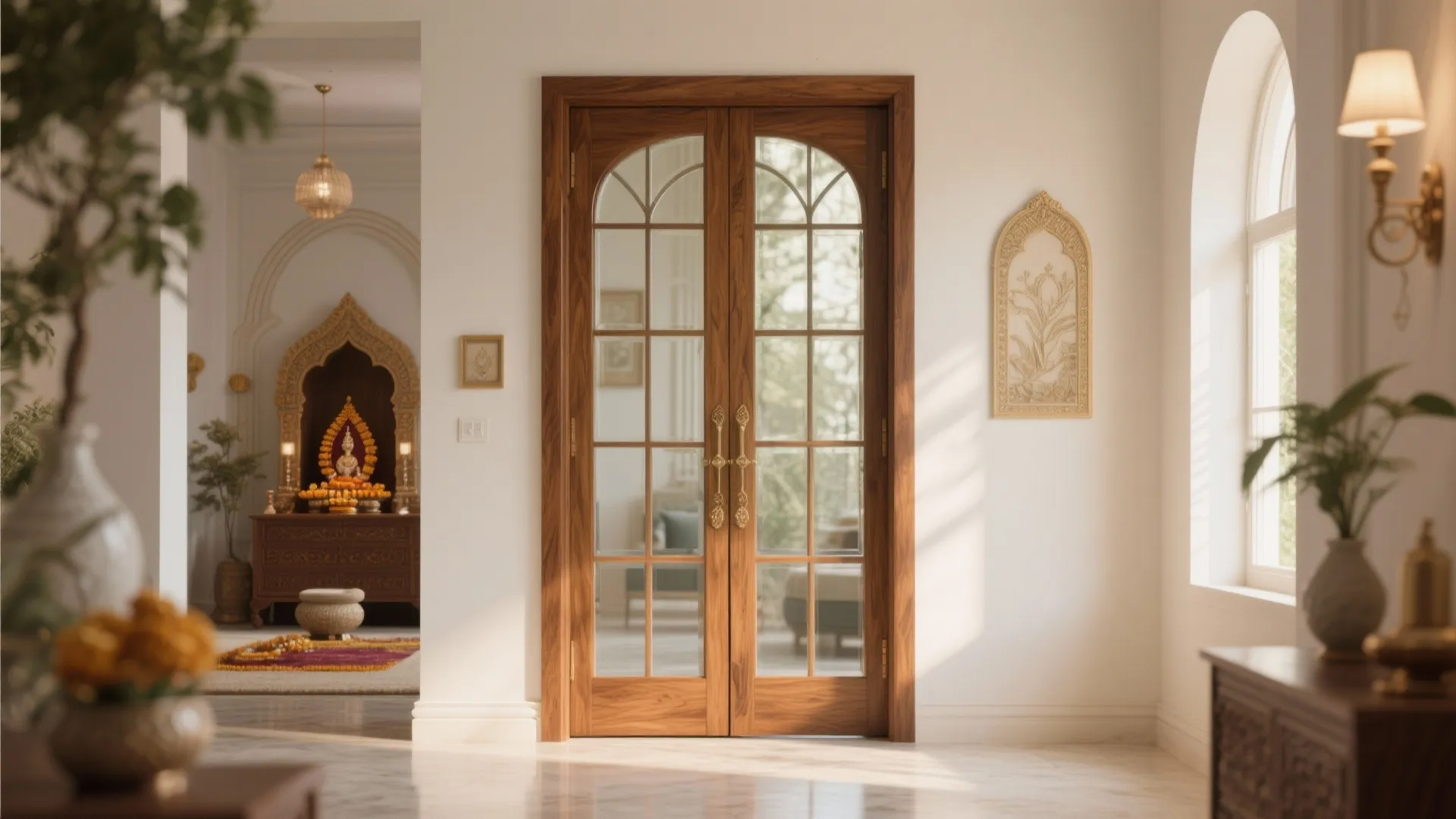 Combination of Wood and Glass