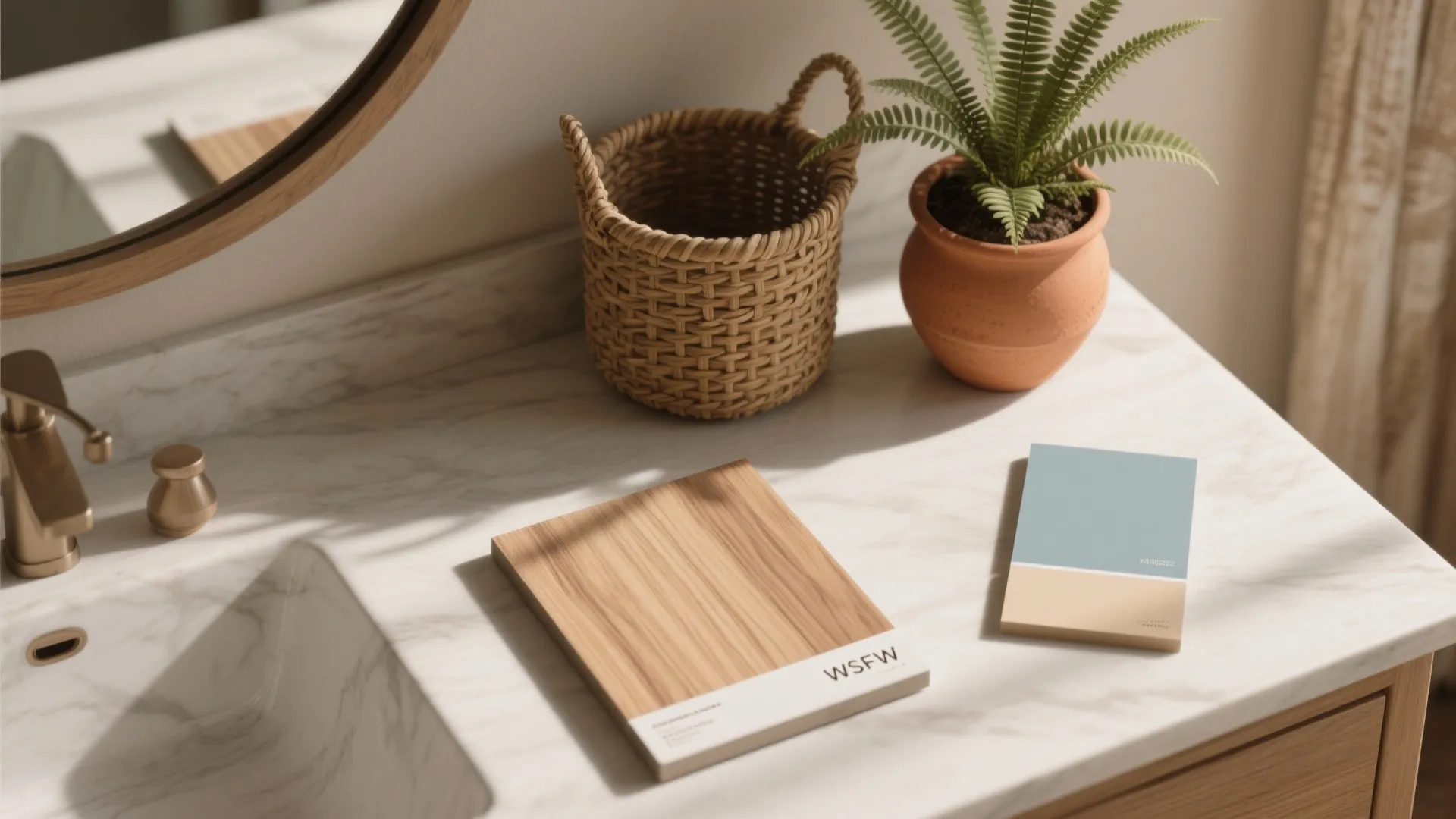 Natural Materials and Fresh Greenery