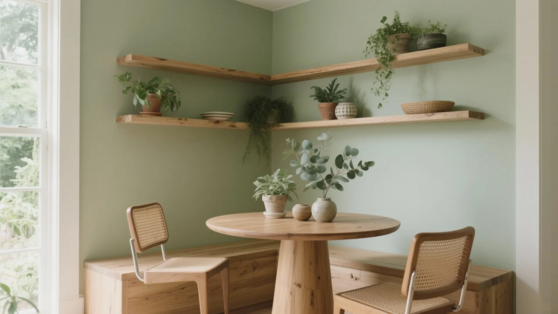 Biophilic Blend: Wood + Soft Greens