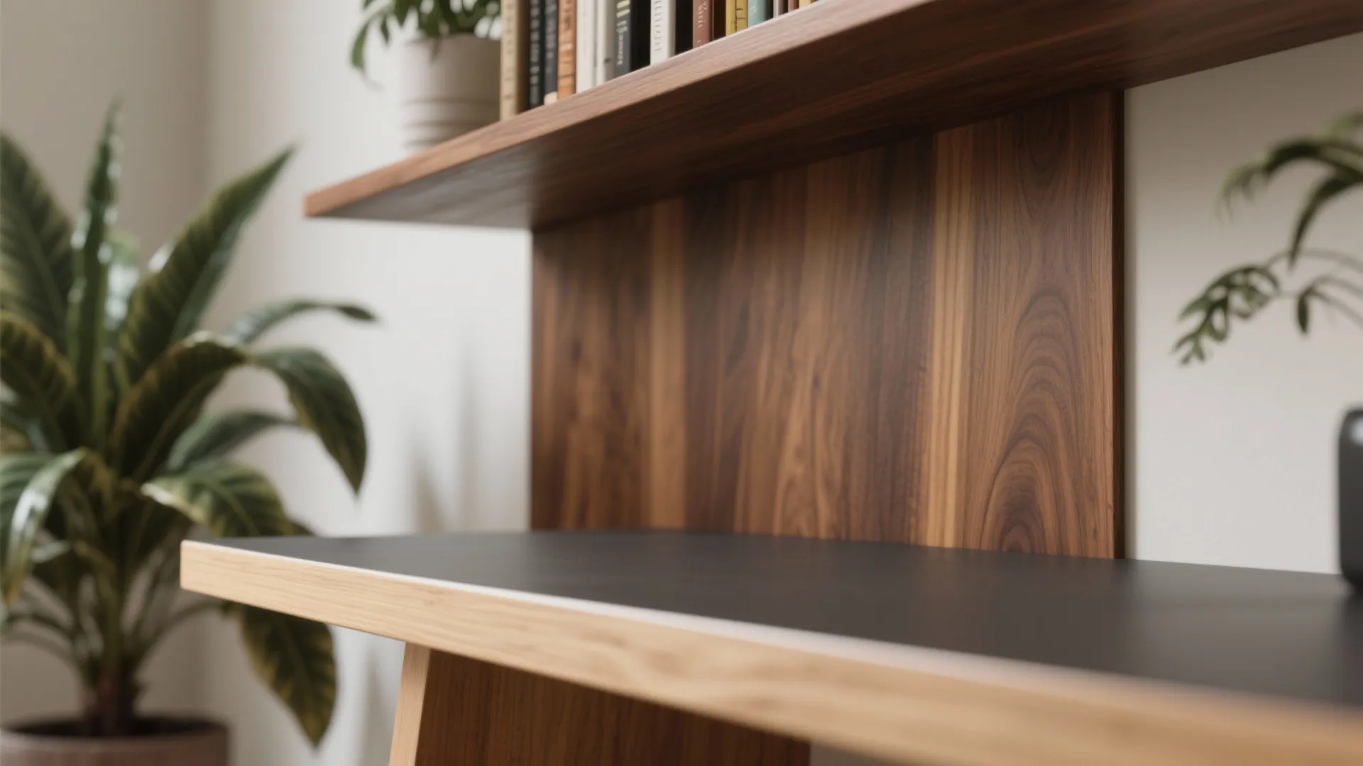 Warm Wood and a Little Green for Calm