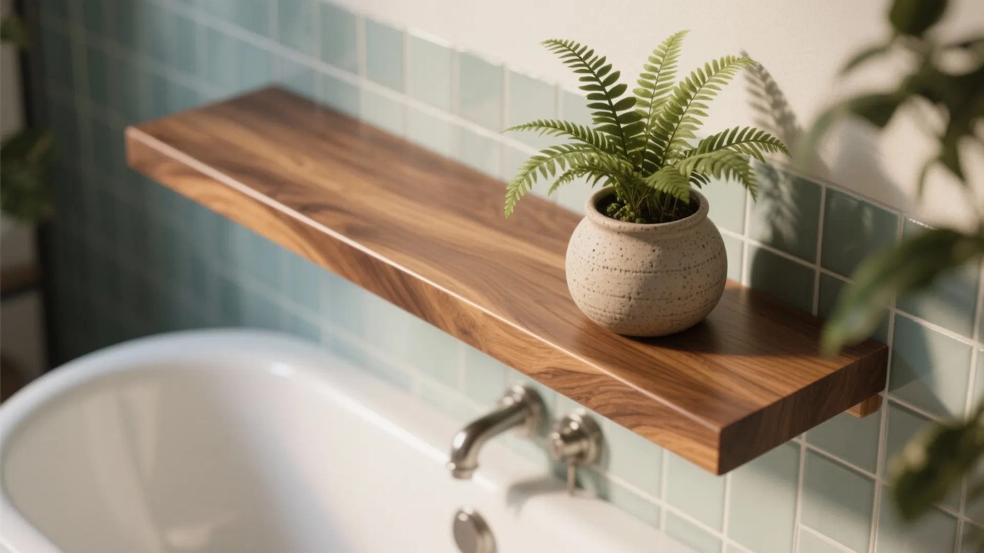 Natural Wood and Greenery