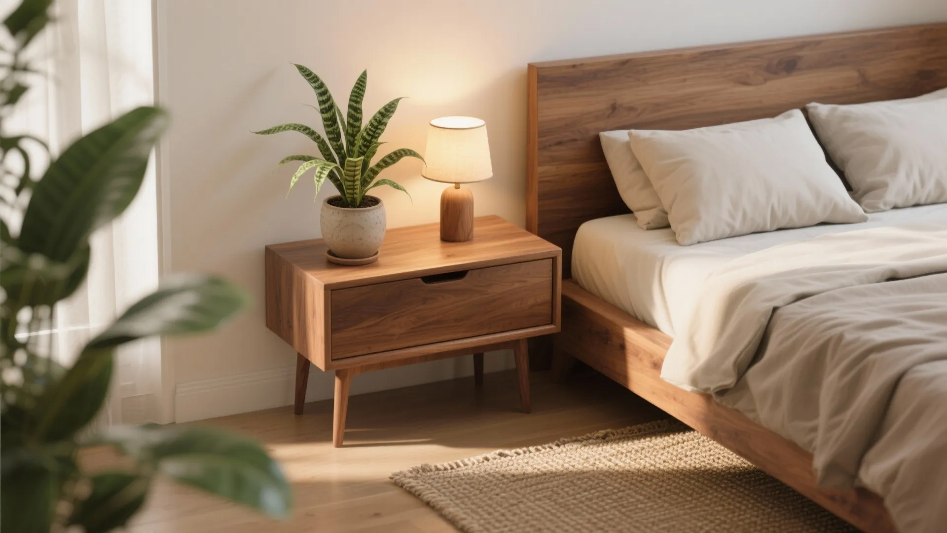 5. Natural Wood Accents and Greenery for Balance