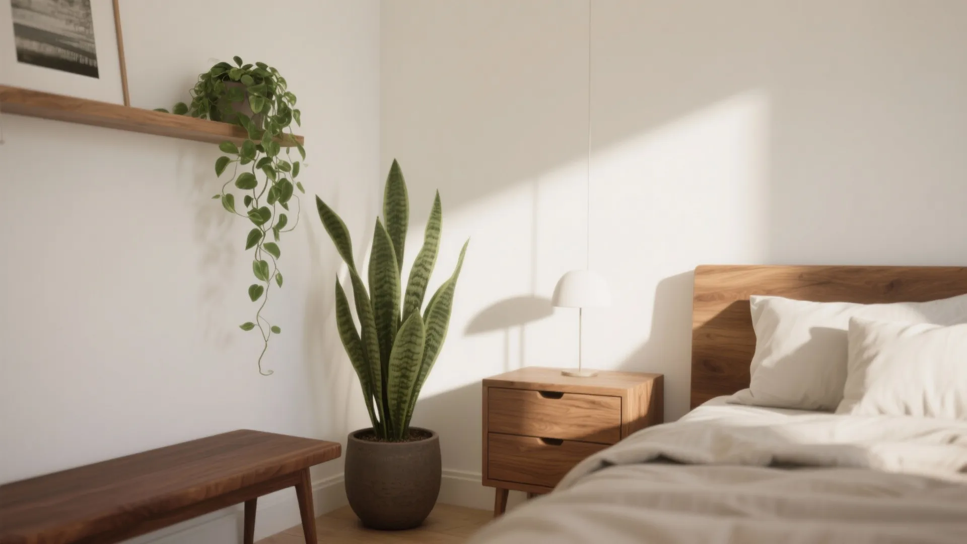 Warm Wood Accents and Greenery