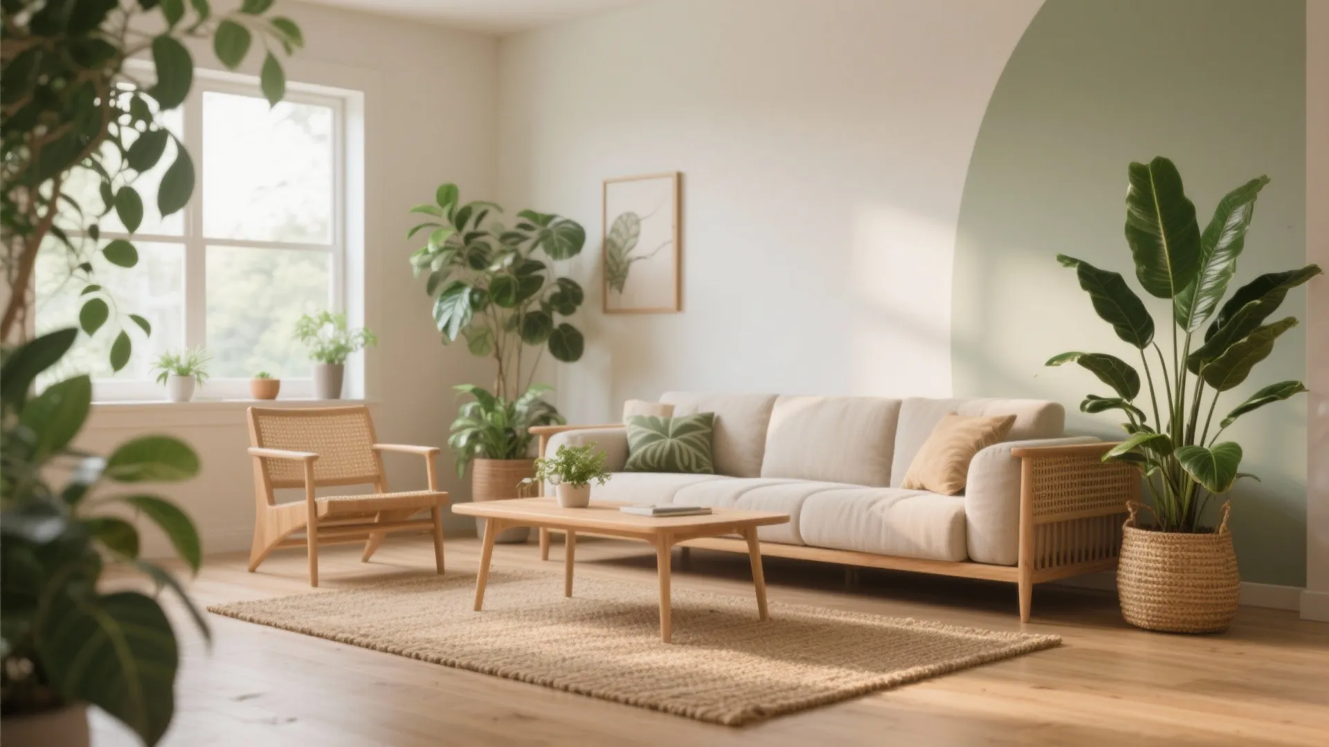 Wood And Greenery For A Calm Home