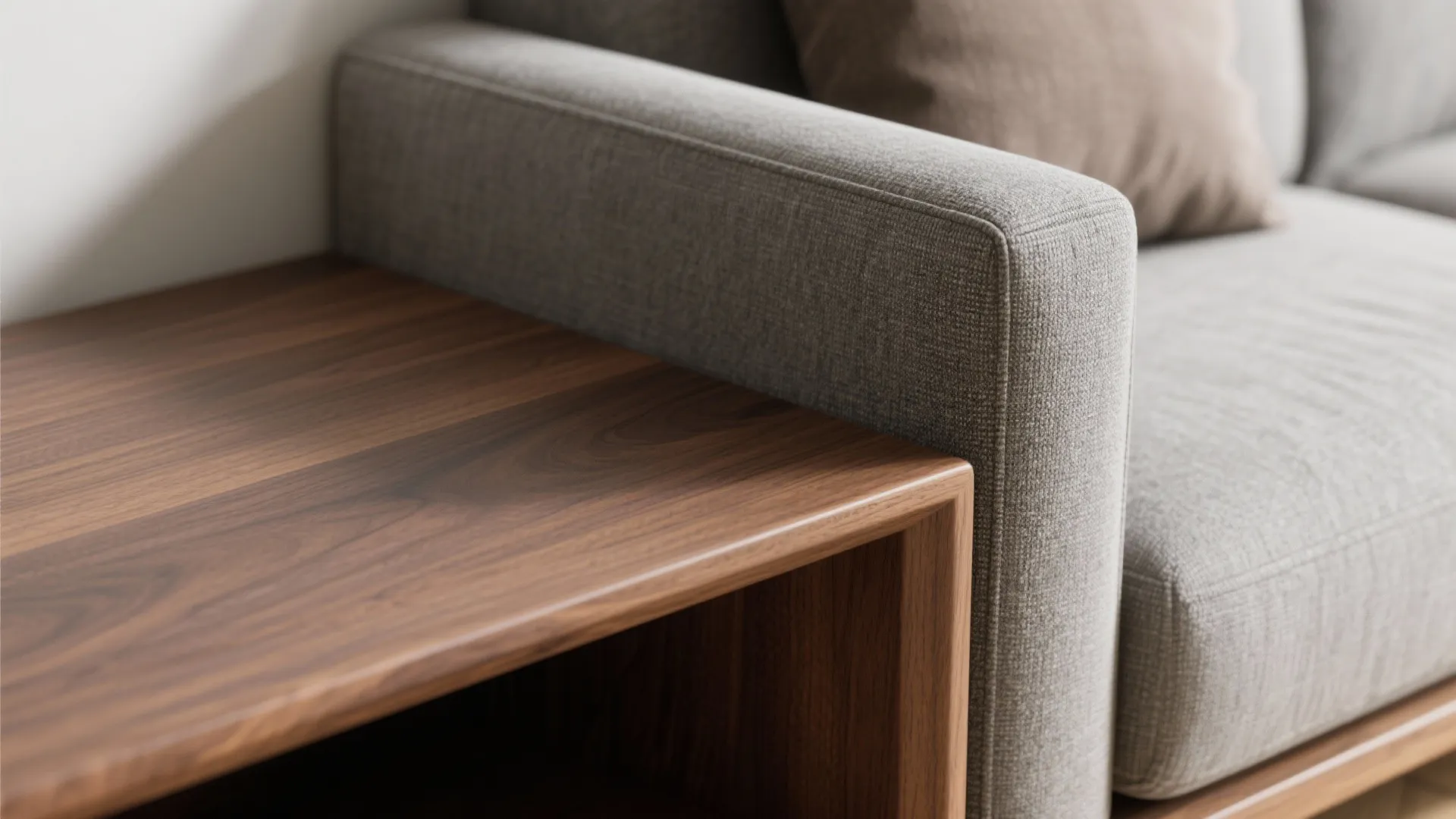 3) Warm Woods Meet Cool Grey