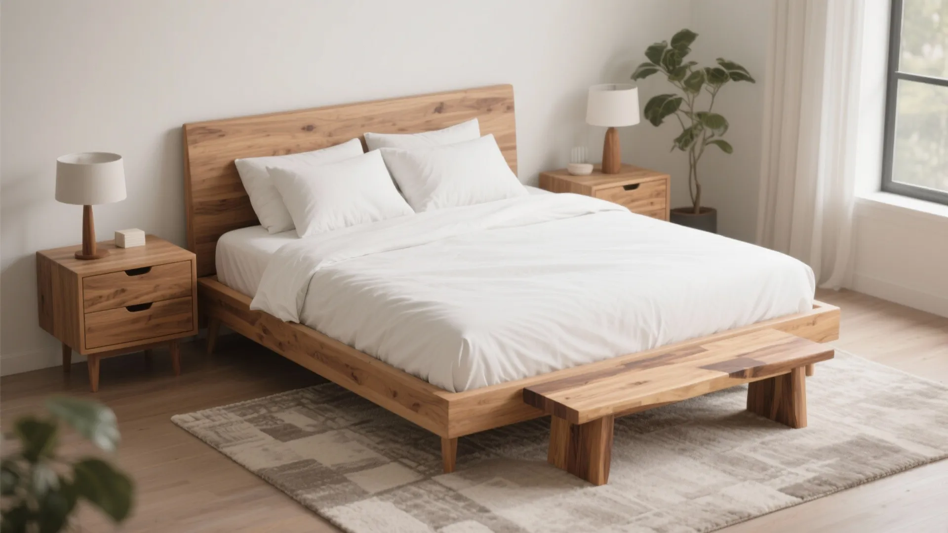 2. Add Warm Wood to Ground the Space