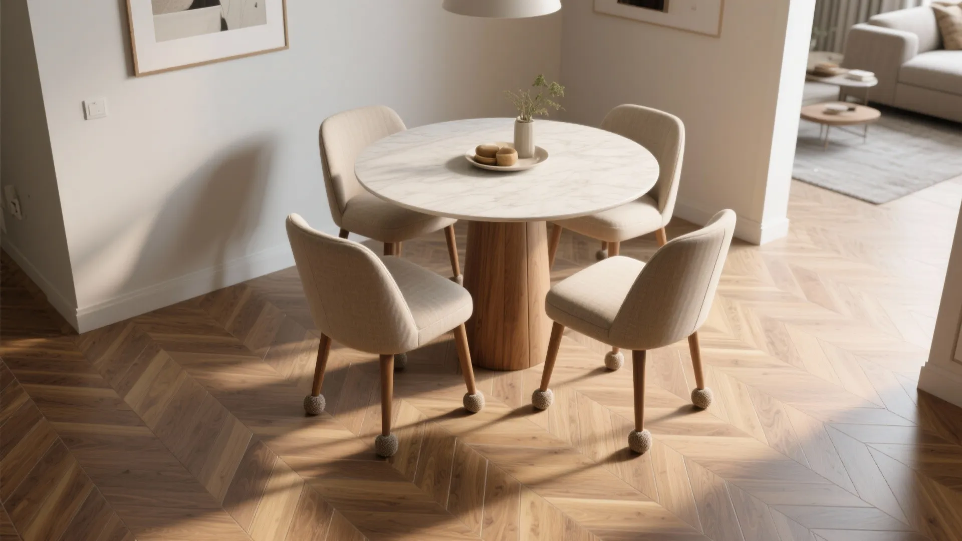 Wood-Look Herringbone: Warmth Without the Worry