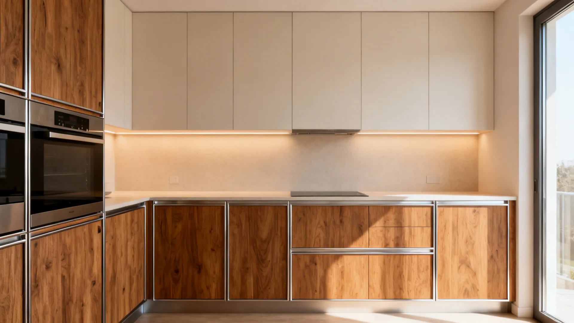 5) Wood-Tone Laminates on Sturdy Profiles for Warmth