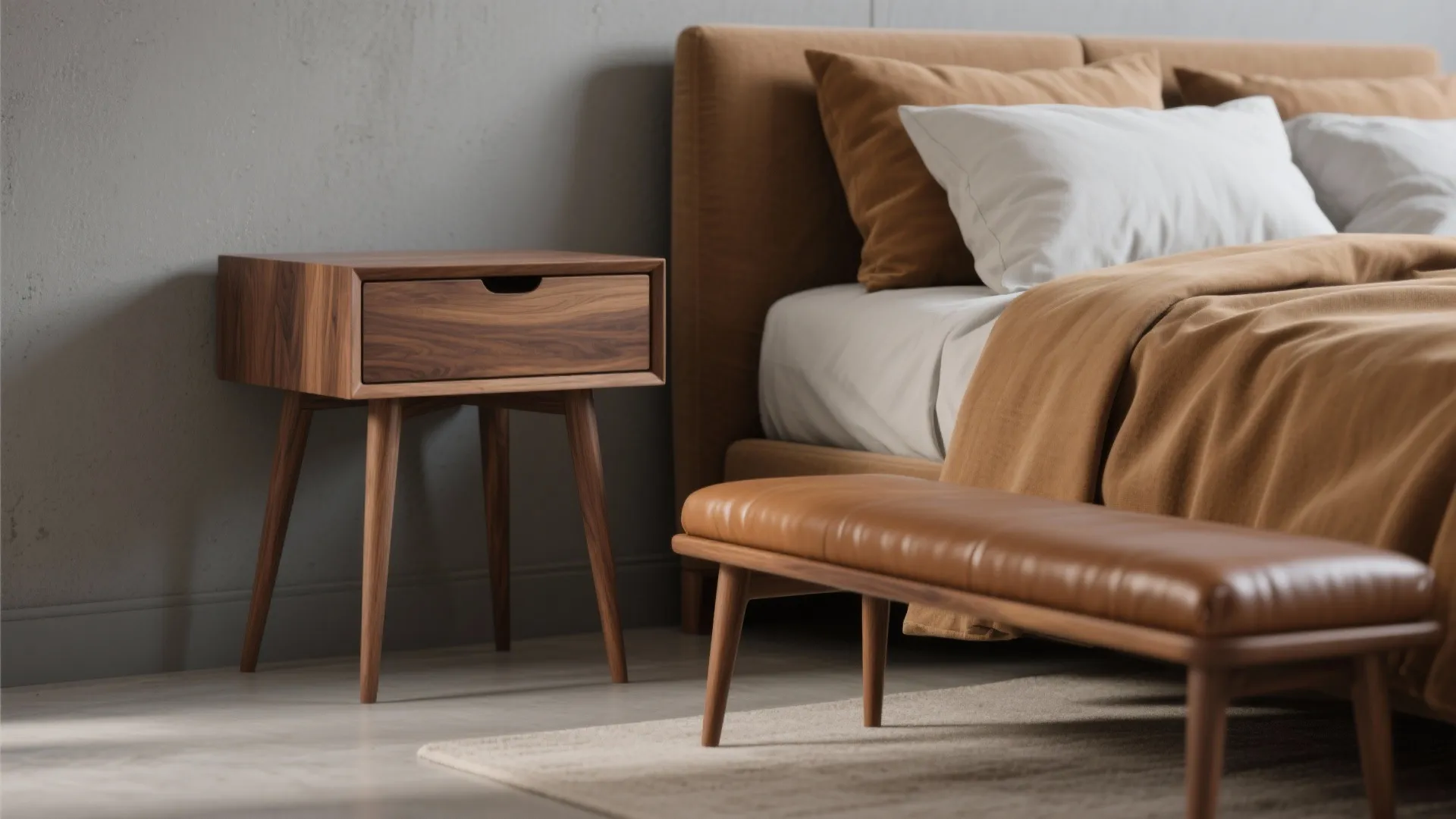 4. Accent Wood and Leather for Organic Warmth