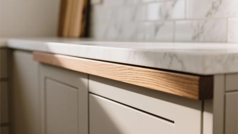 Modern Kitchen Countertop with Wood Accent