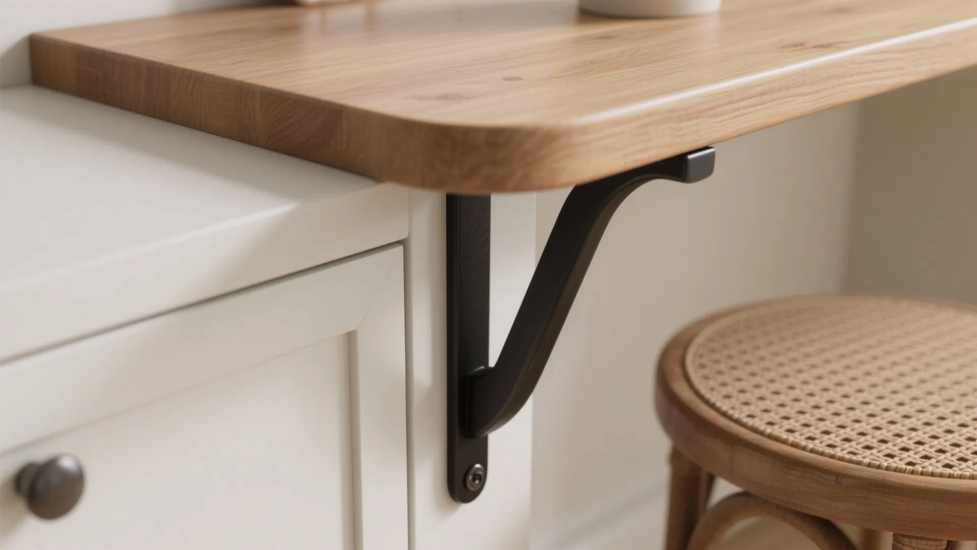 Warmth with natural textures: wood accents and woven elements