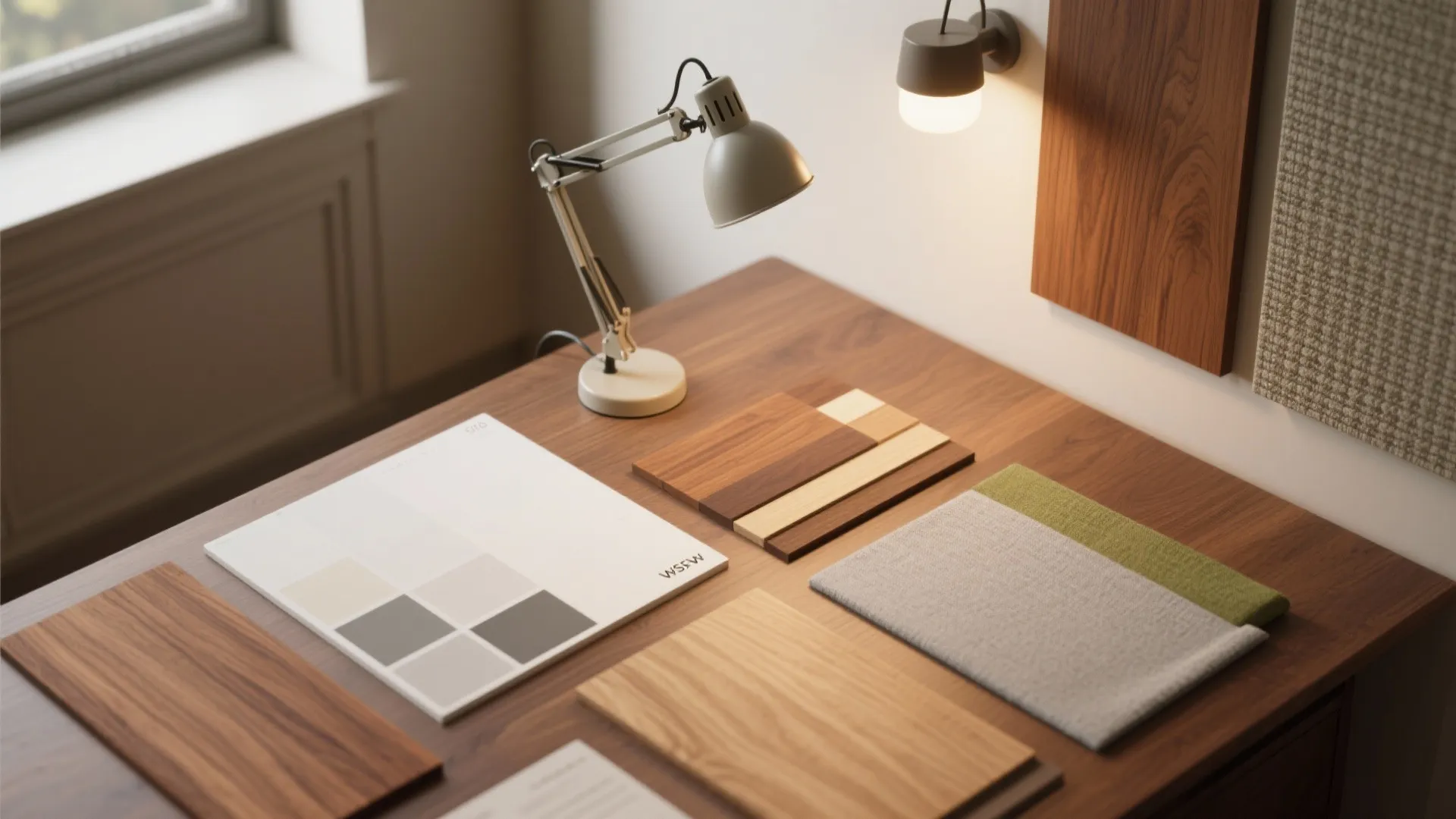 Warm Wood Accents with Layered Lighting