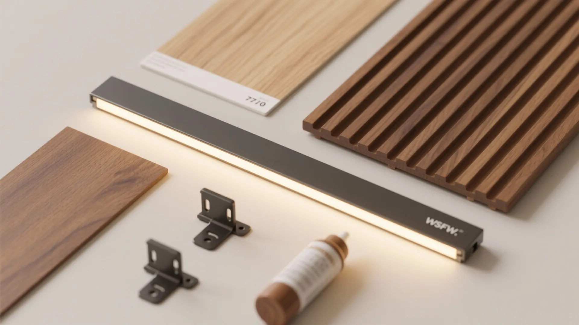 Warm wood accents with concealed wall lighting