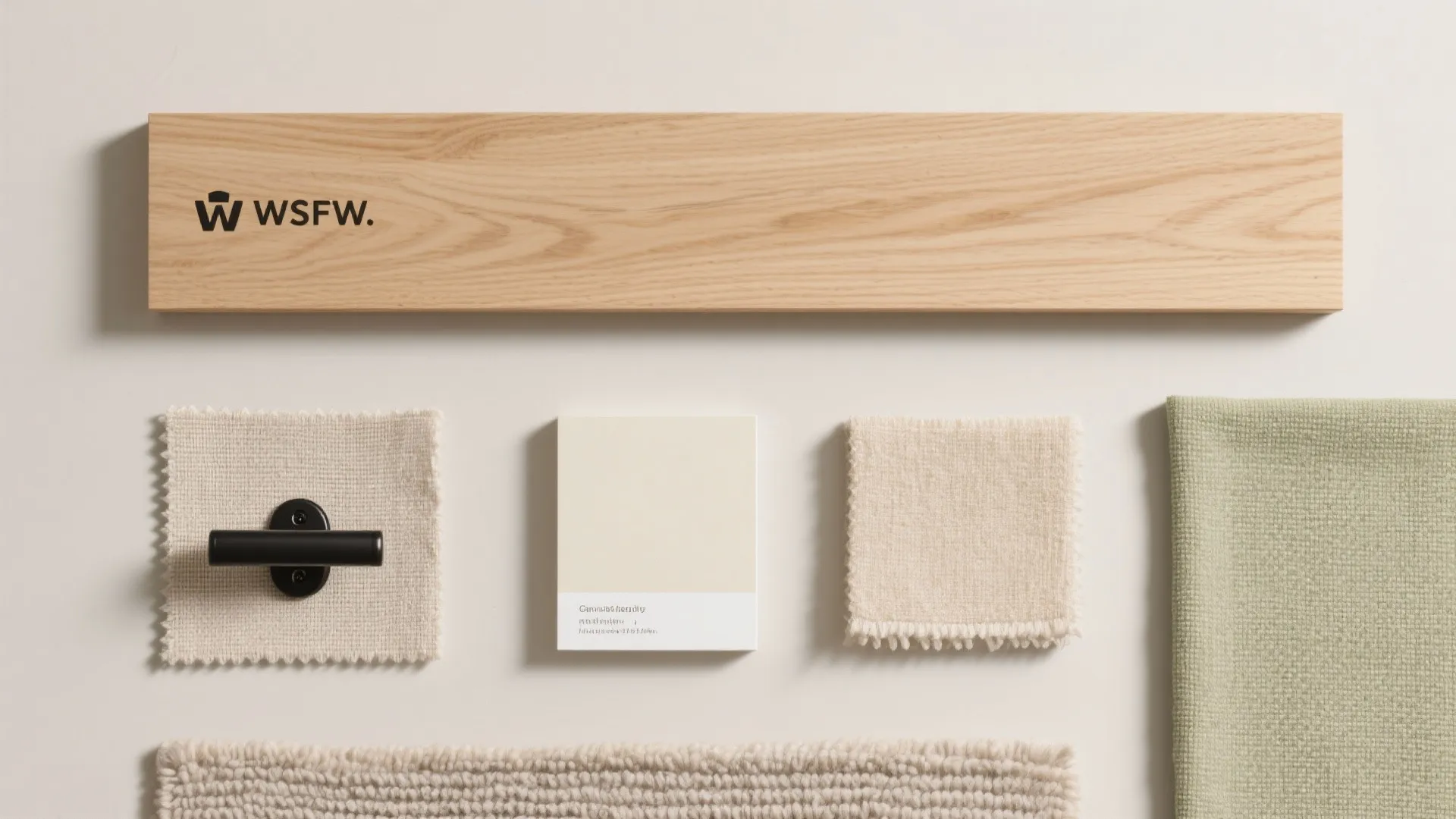 Warm wood and linen palette for a soft landing