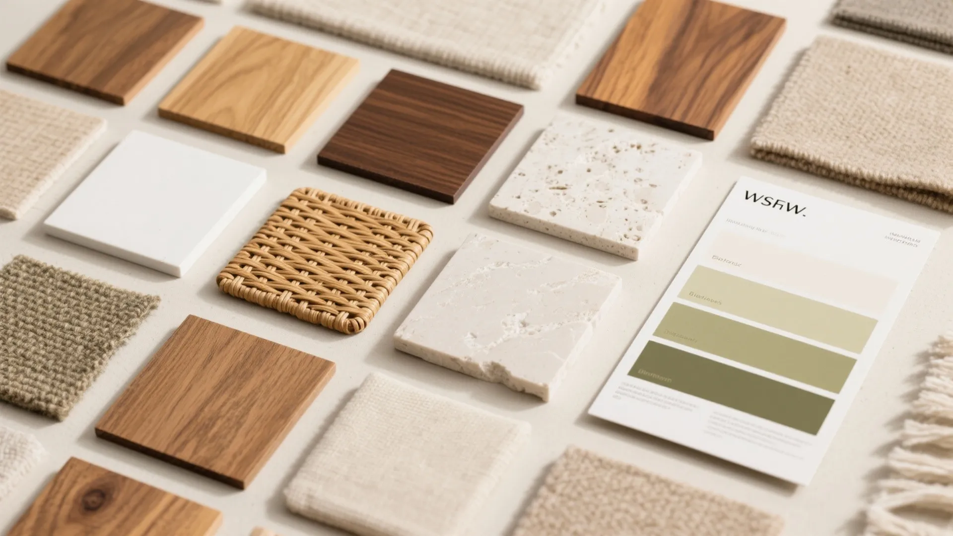 Natural wood and biophilic textures for warmth