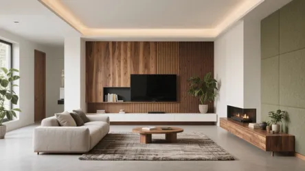 5 Ideas for Living Room Wall Design with Wood