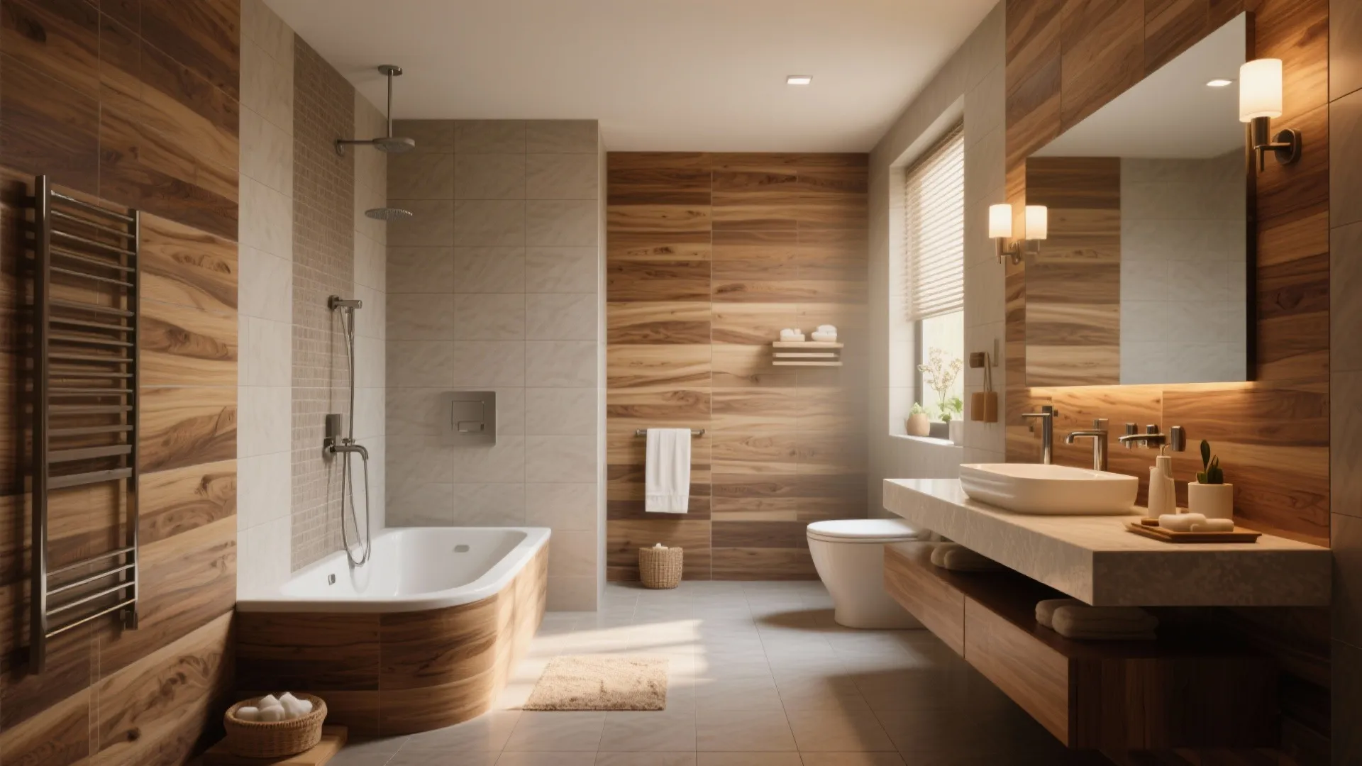 Wood-Look Tiles for Warmth