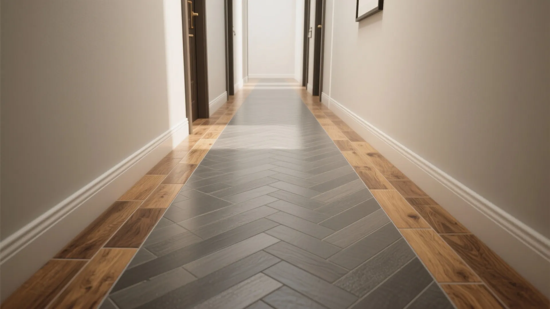 Wood-Look Porcelain Borders for Warmth