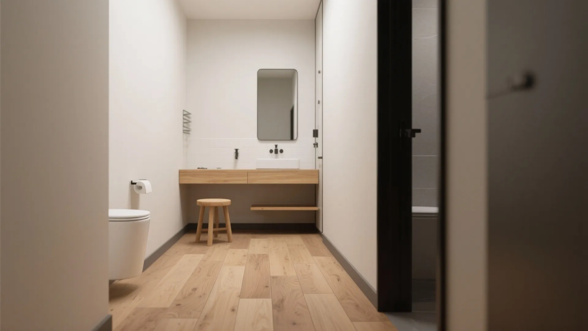 Warmth and Texture: Wood-Look PVC in Bathrooms