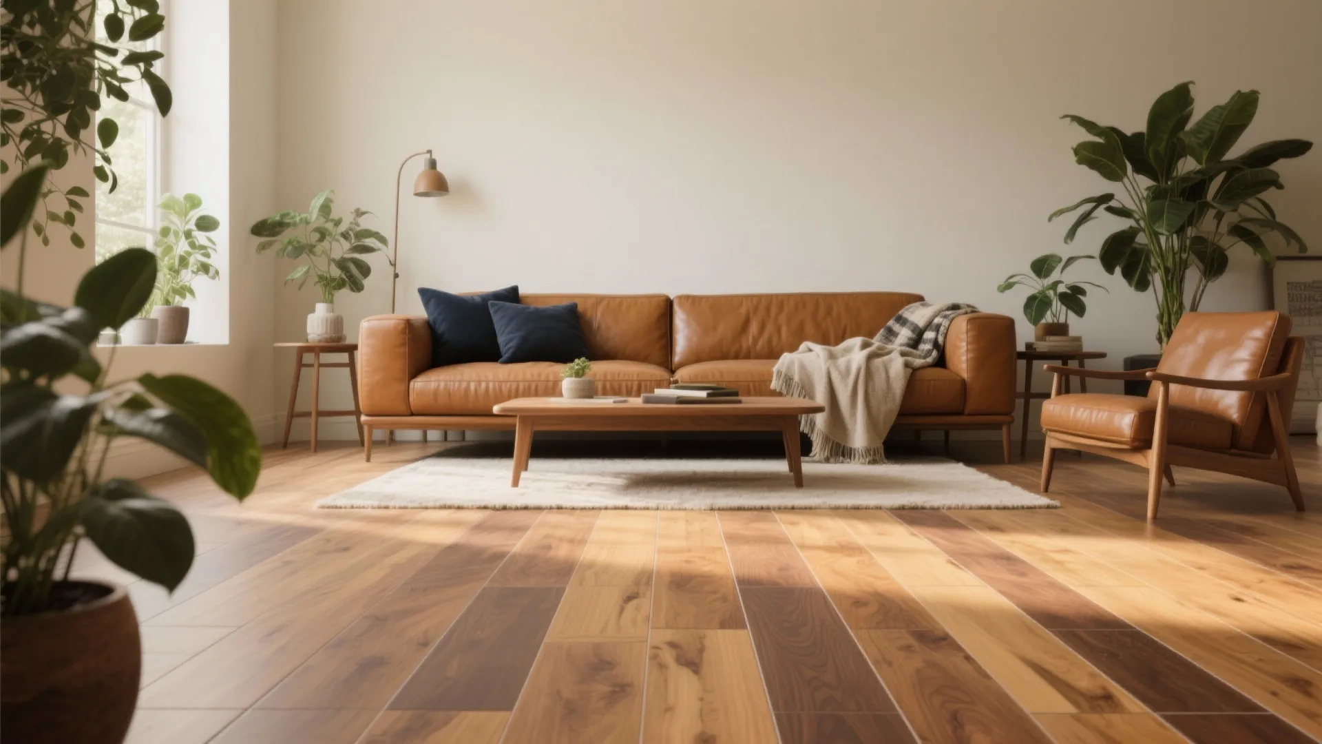 Warm Wood-Look Porcelain in Honey and Walnut