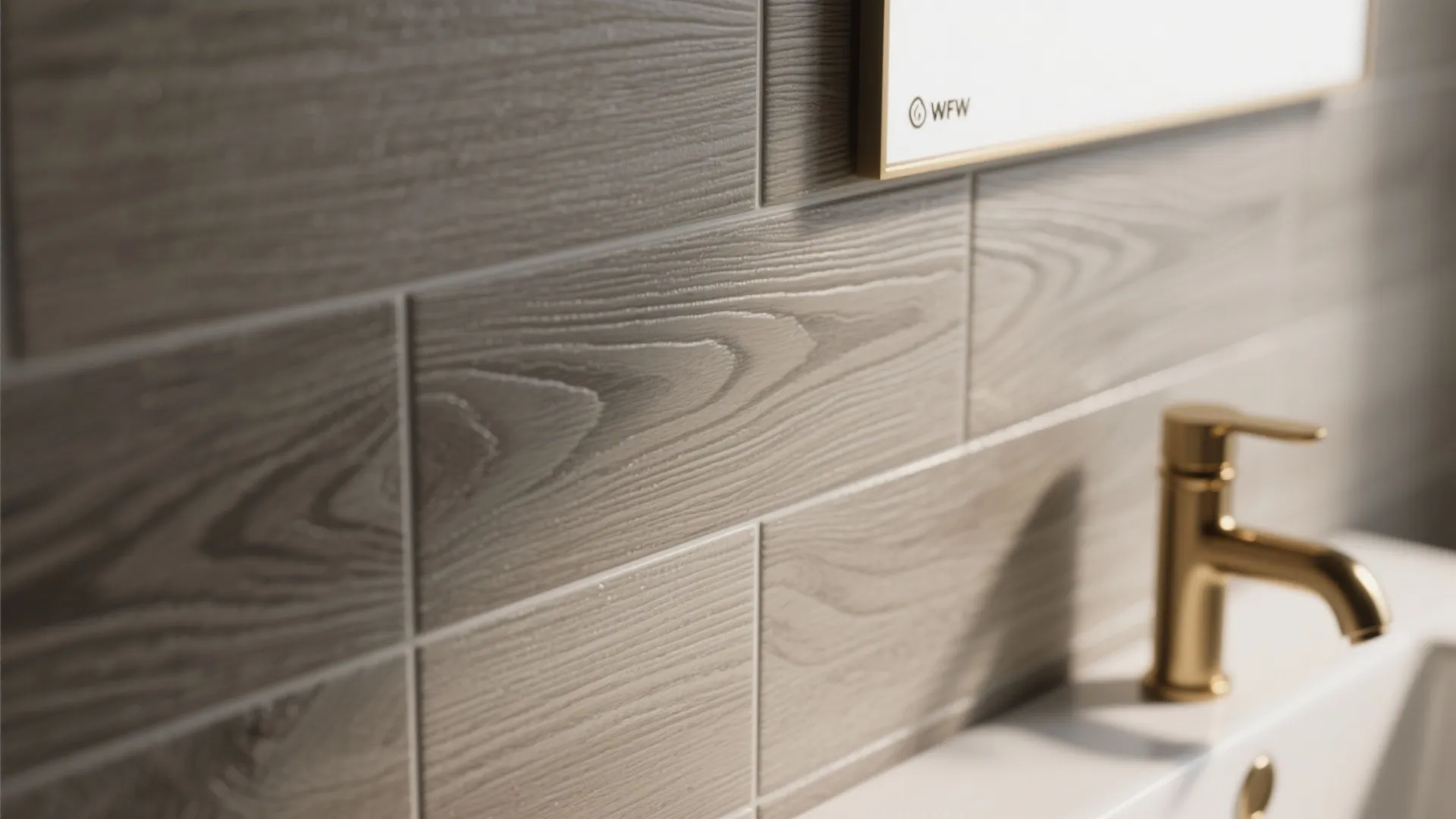 1. Warm grey wood-look tiles