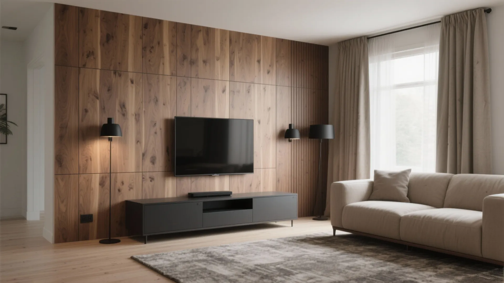 Warm wood-look tiles to soften modern rooms