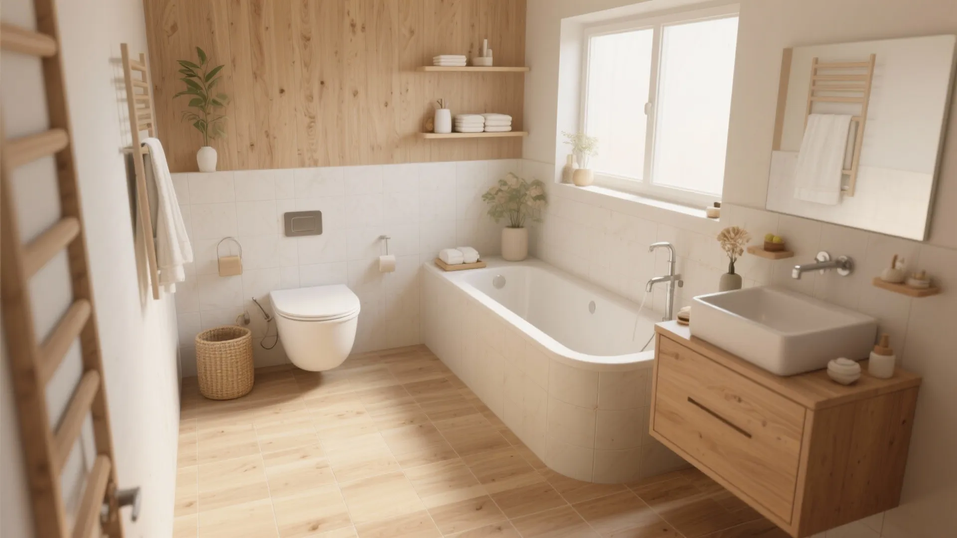 2. Wood-Look Porcelain