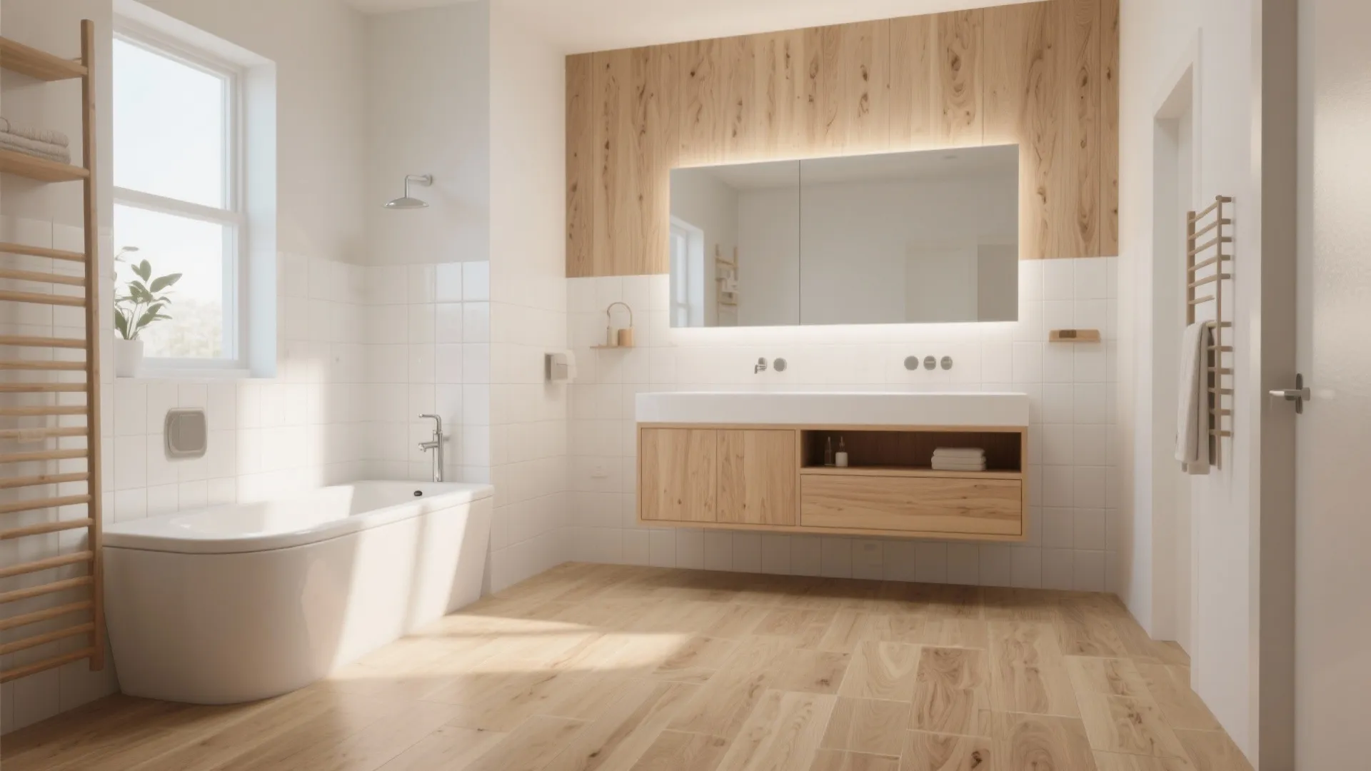 5. Wood-Look Porcelain Tiles
