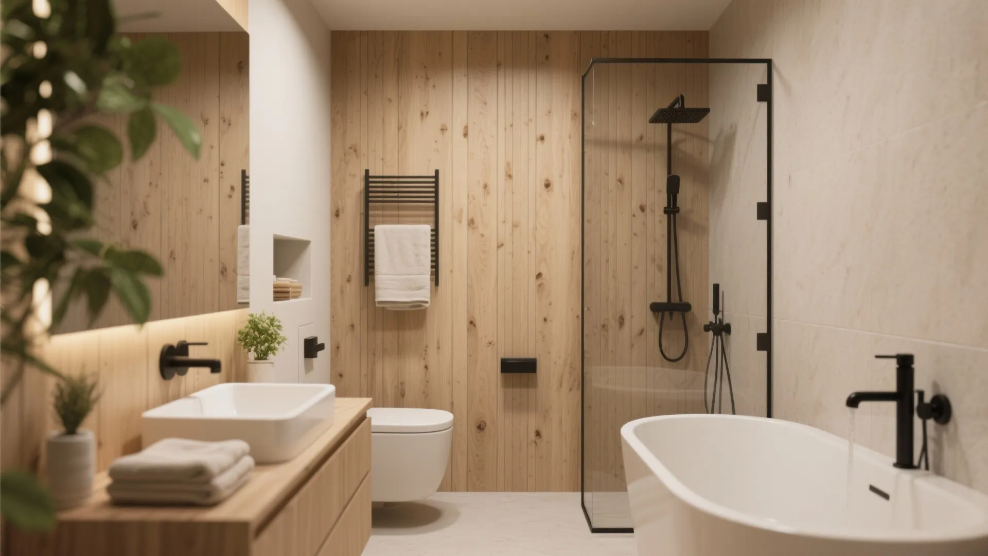 Warm Wood-Look PVC for Cozy, Spa-Like Vibes