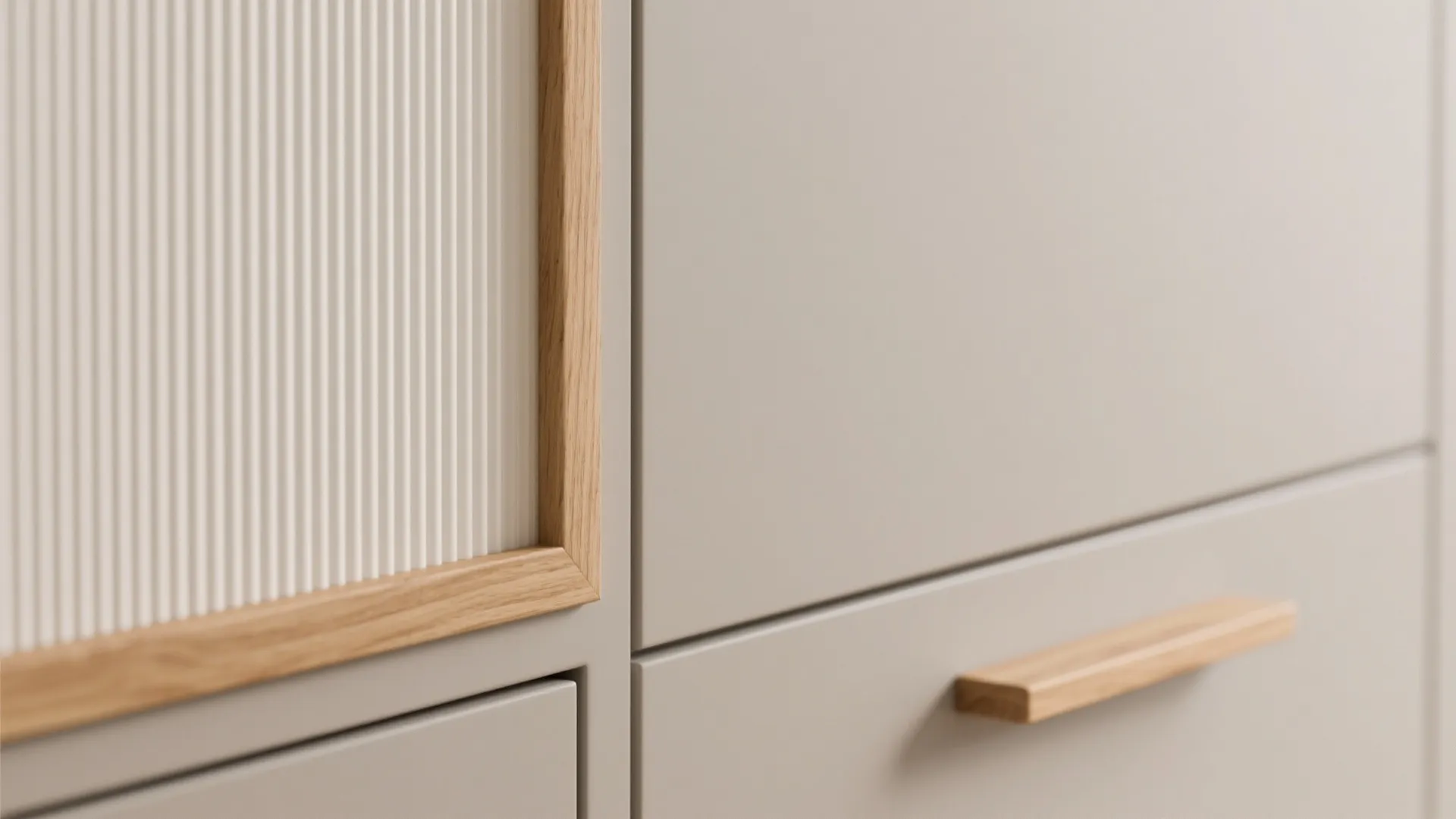 Warm wood accents, real texture