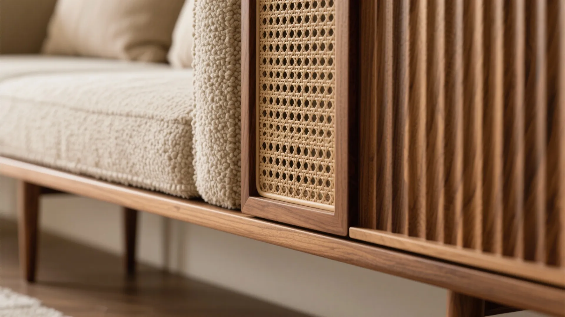 4) Warm Wood Elements, Light Neutrals, and Tactile Accents