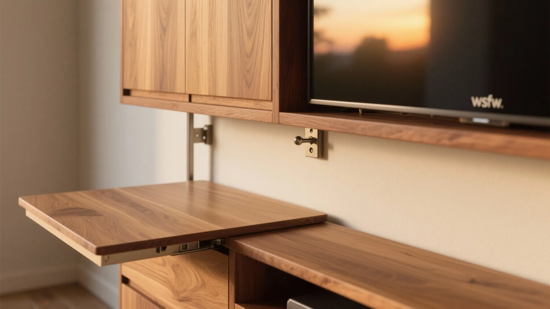 Warm Wood Accents and Multi-Functional Furniture