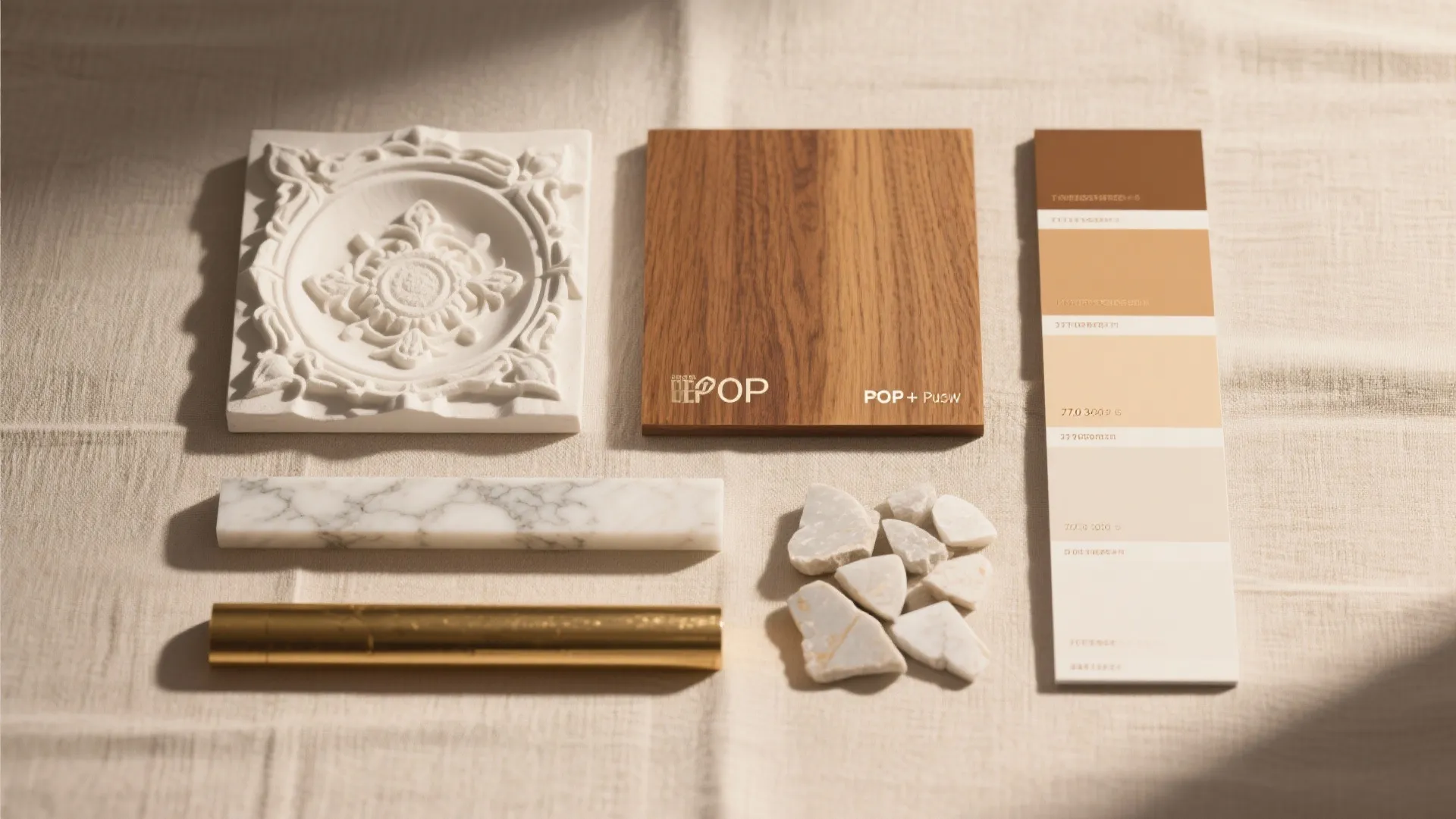 Warm Wood + POP Combo with Subtle Gold Accents