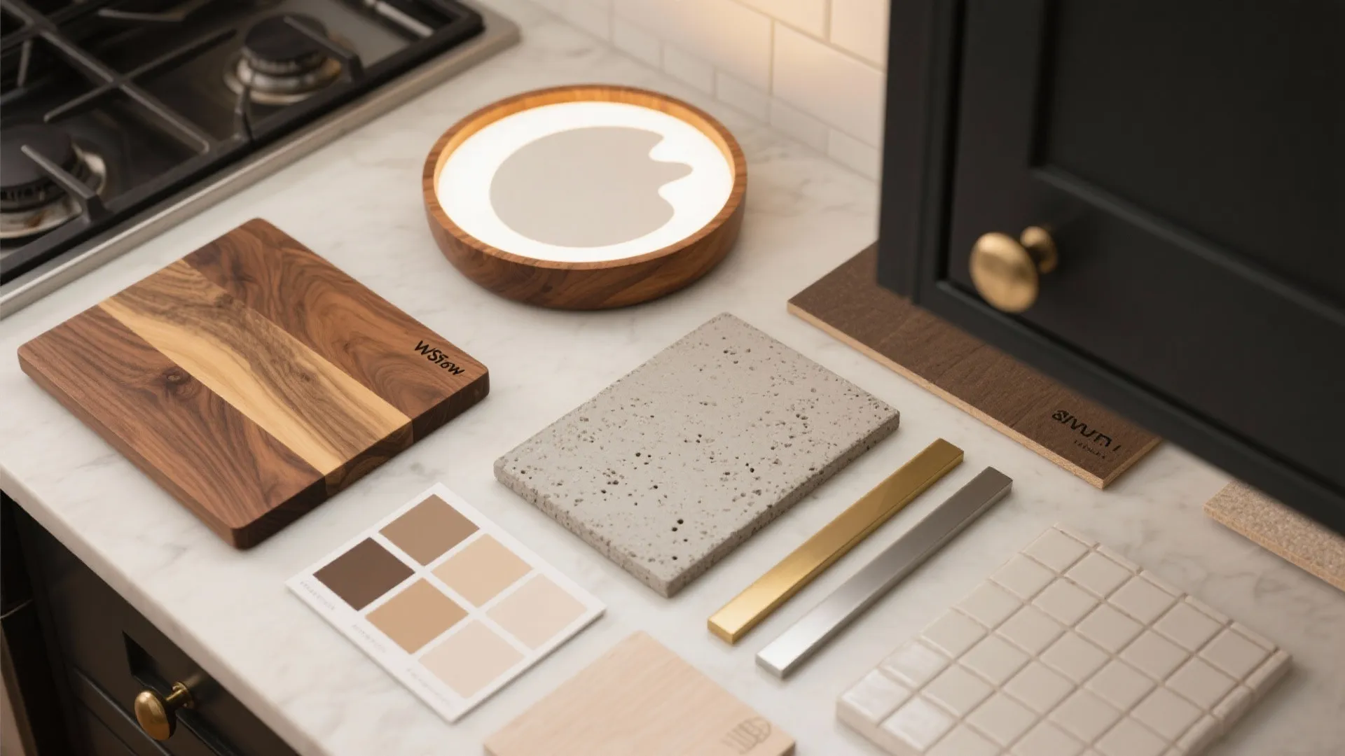 Warm Wood-Trim Moon Light for Cozy Atmosphere