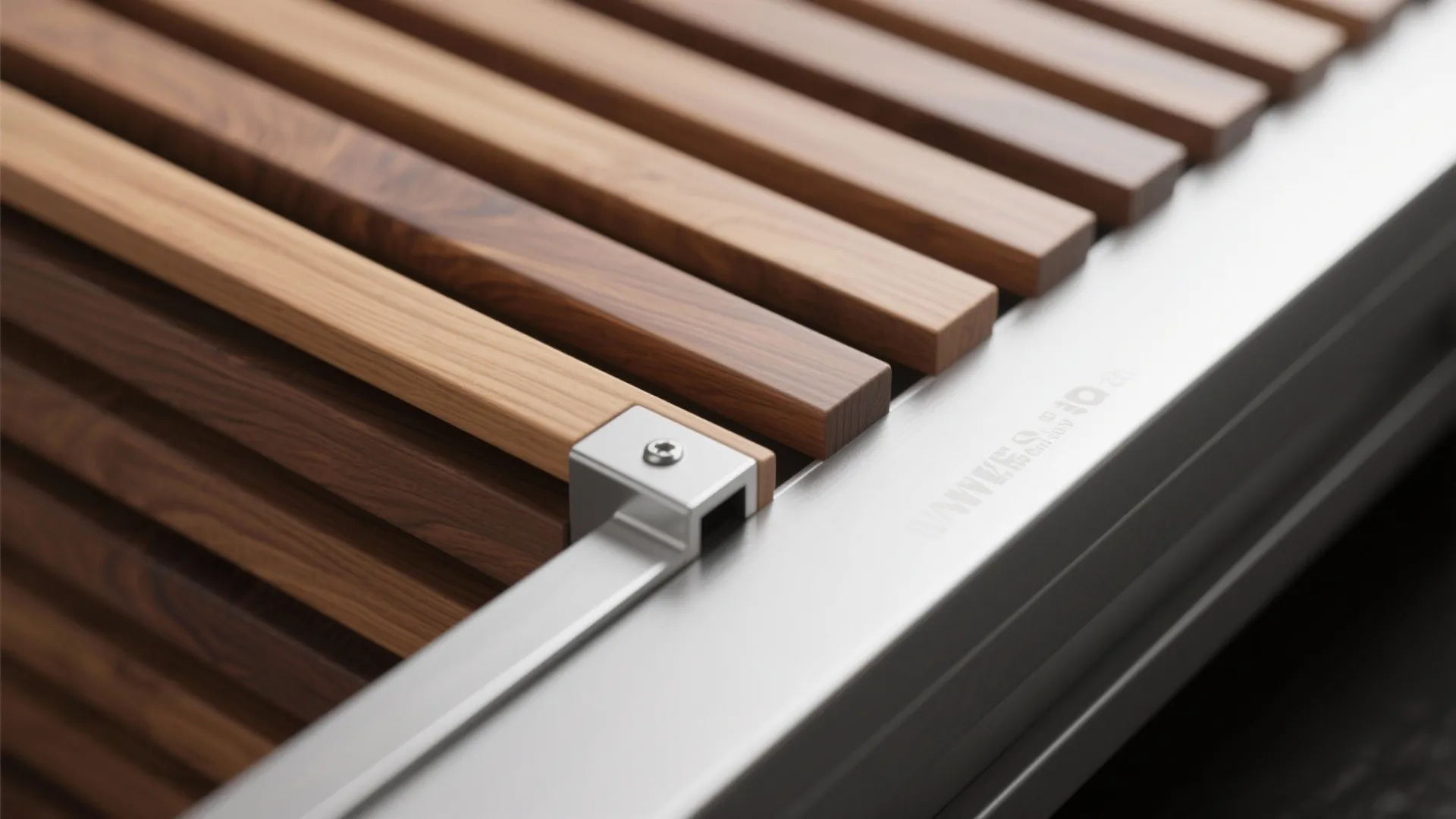 Hybrid warmth: metal grill outside, timber screen inside