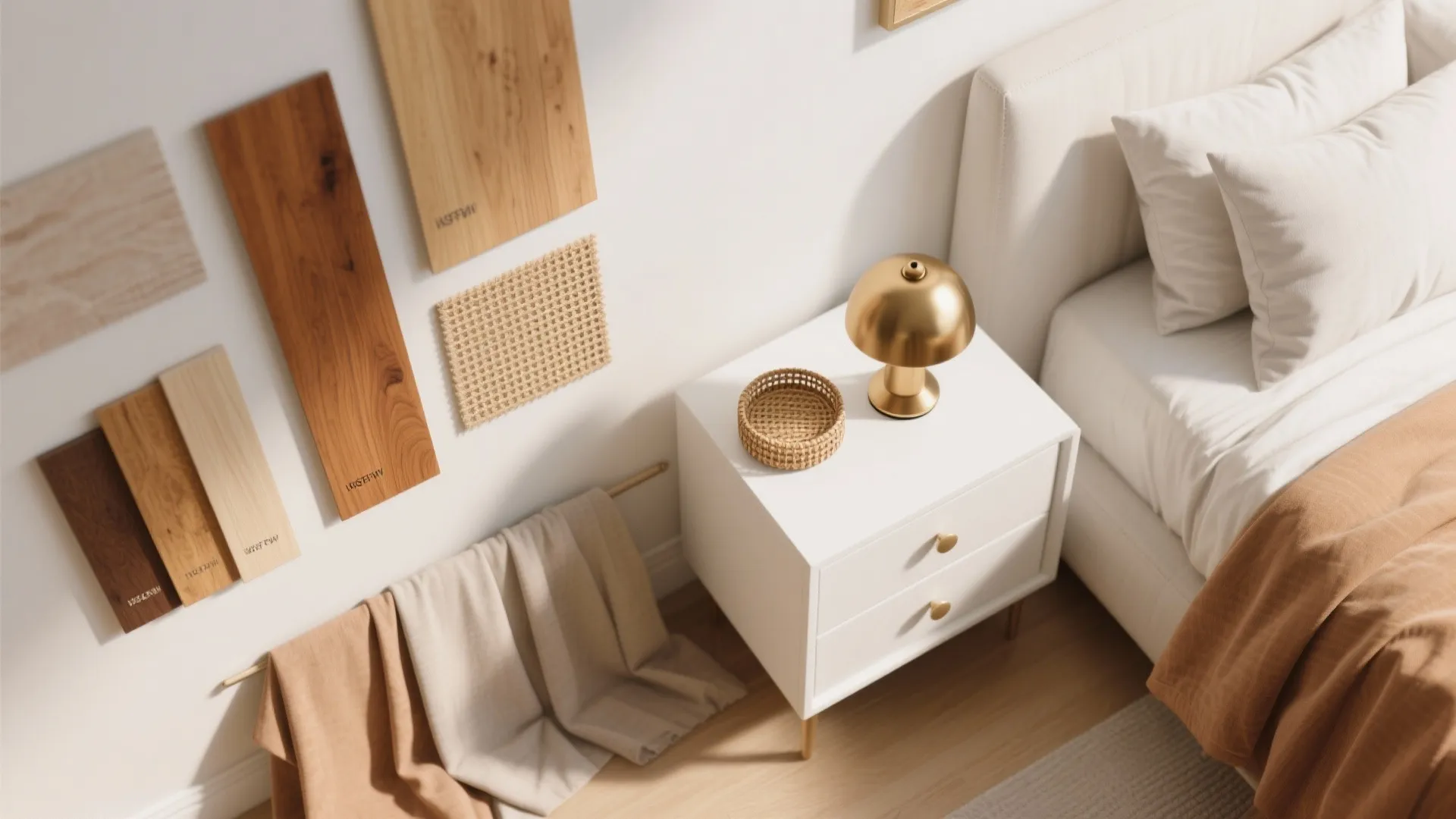 3. Warm it up with wood and metallic accents