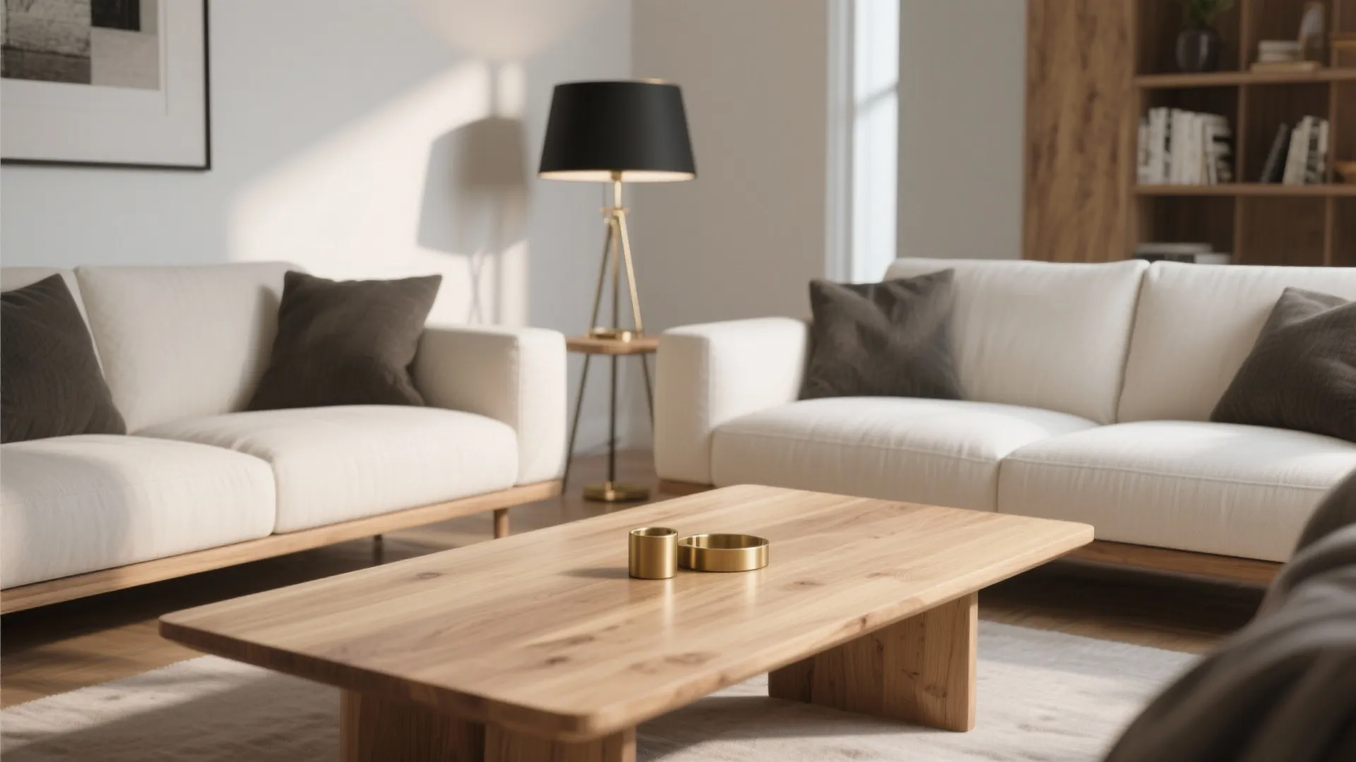 2. Wood and Metal Accents