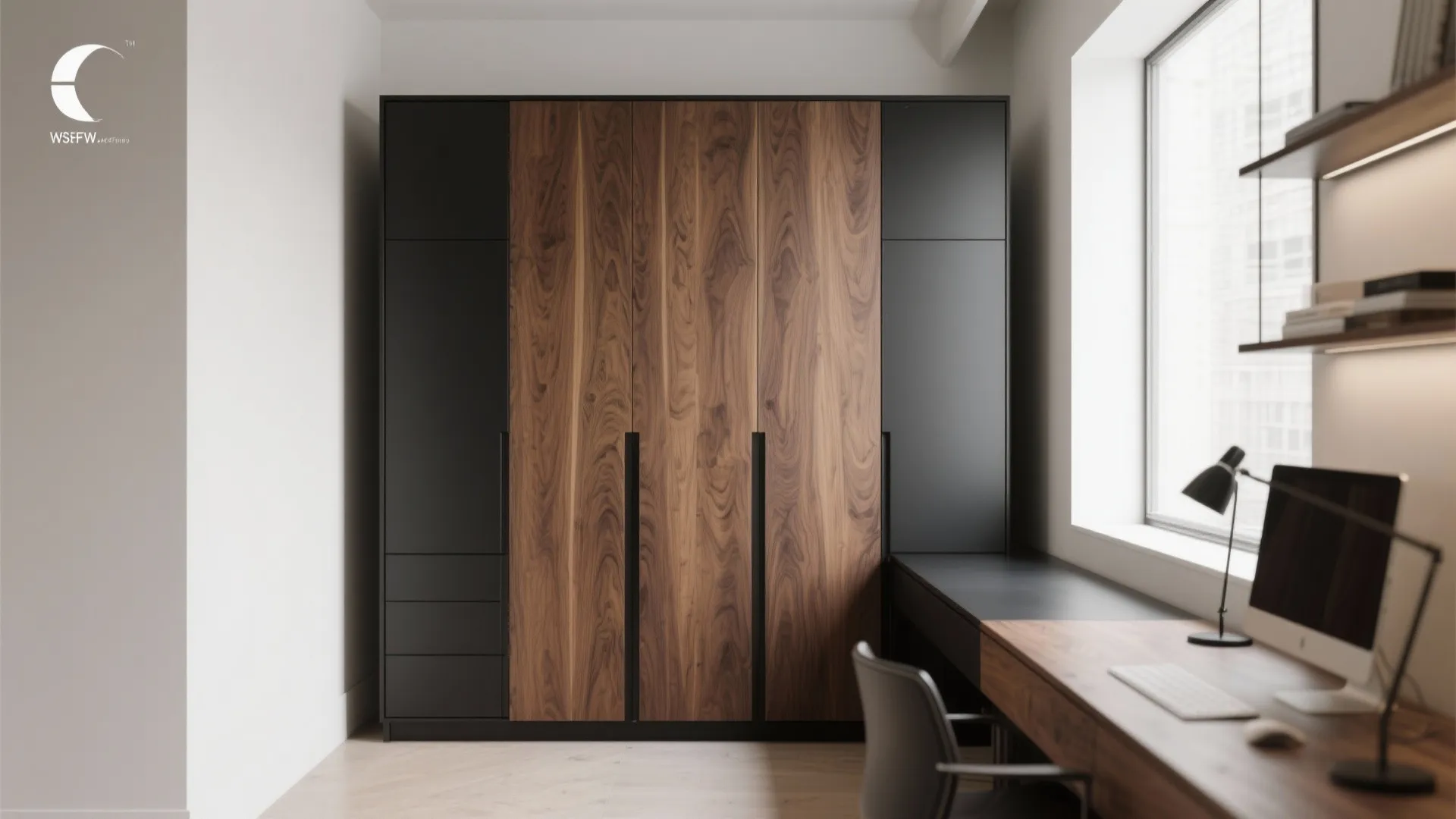 Wood and Metal Combination Almirah