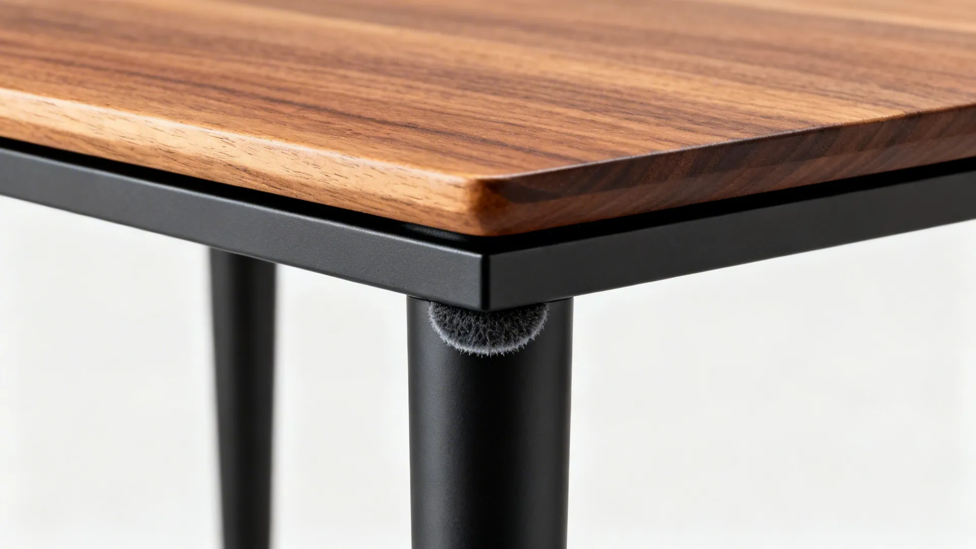 4. Combine wood tops with metal bases for an industrial twist