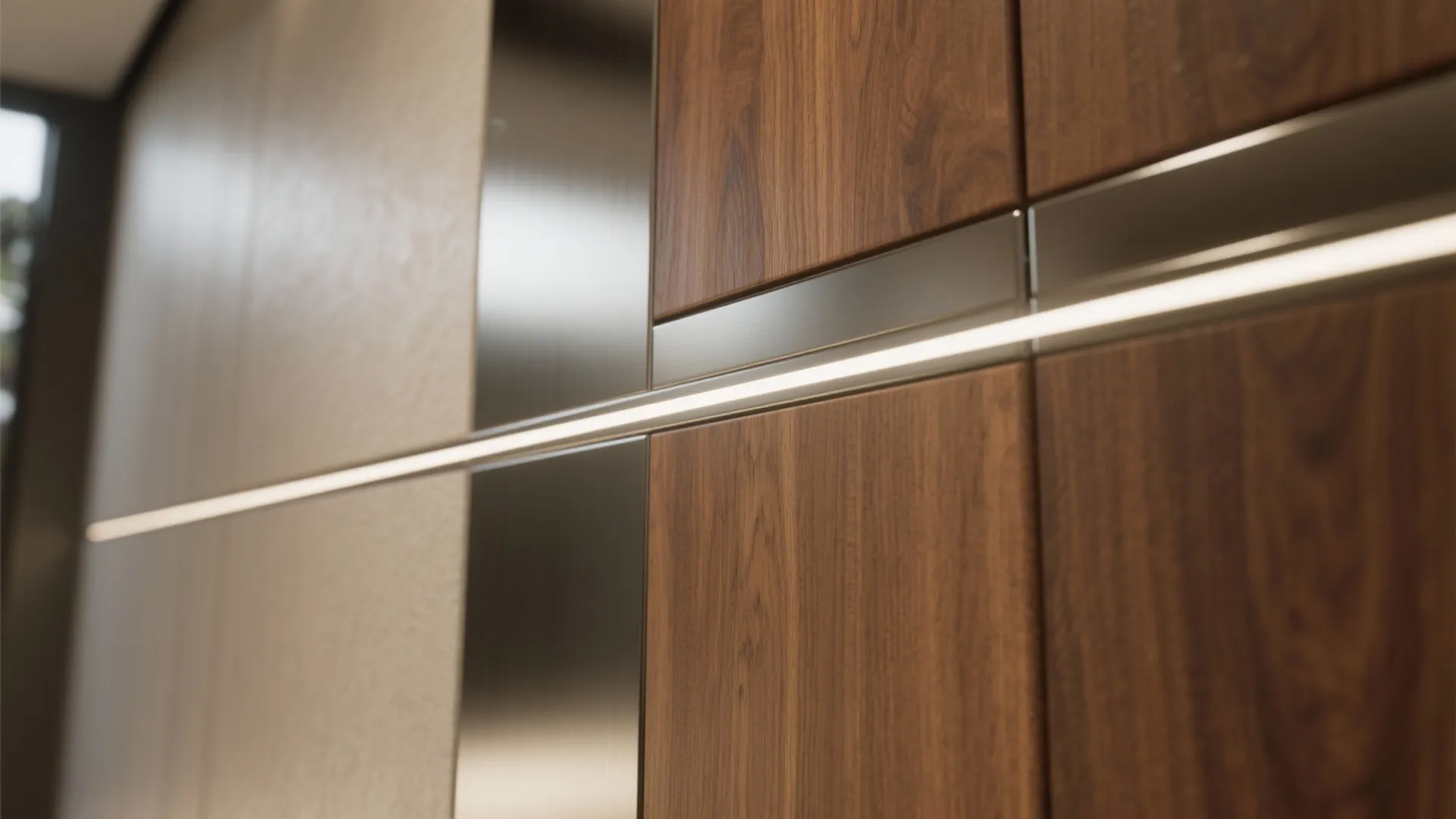 4. Mixed Material Accent Wall (Wood + Metal)