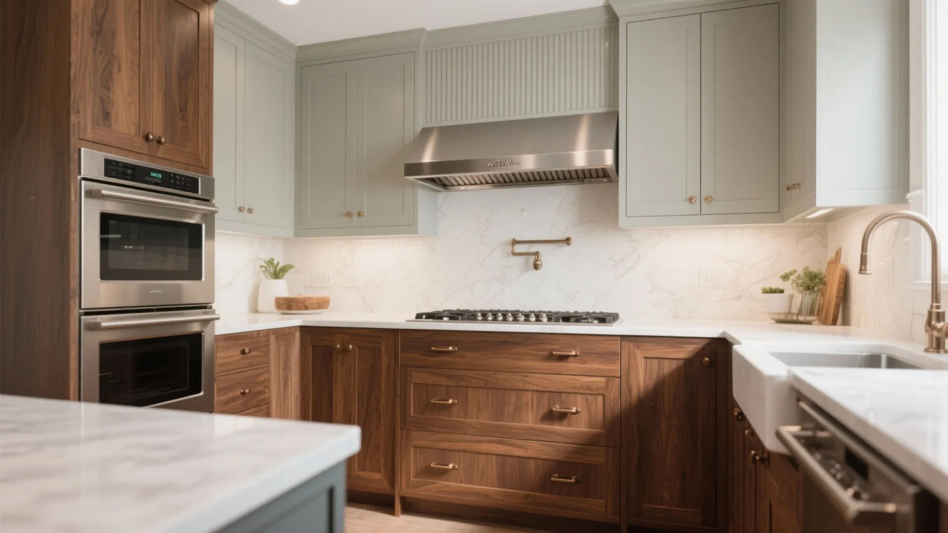 Warm wood meets sleek metal