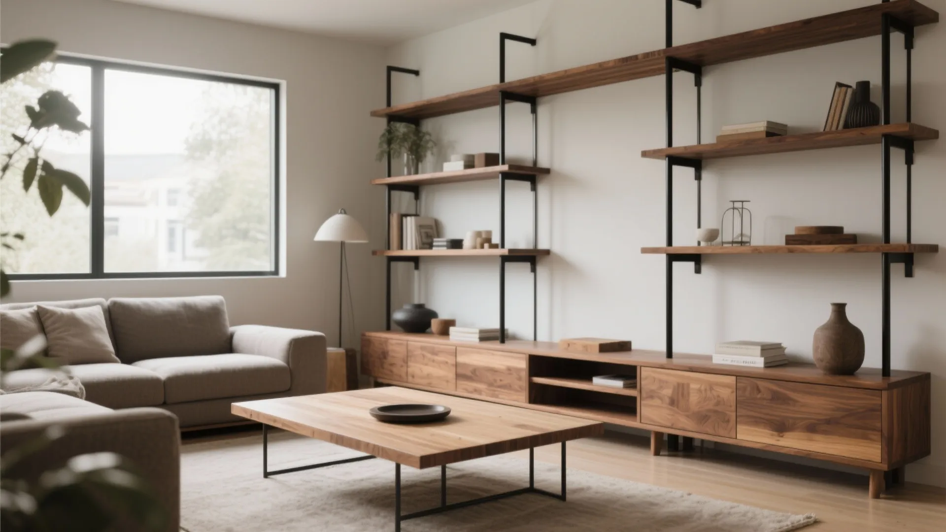 3. Mix Wood Tones with Metal Accents