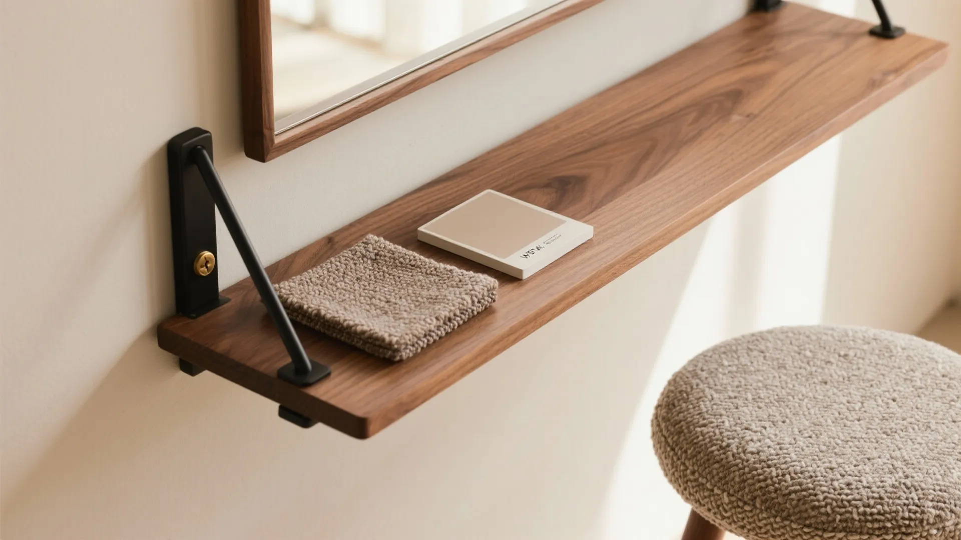 Warm wood meets matte metal: layered textures that feel grown-up