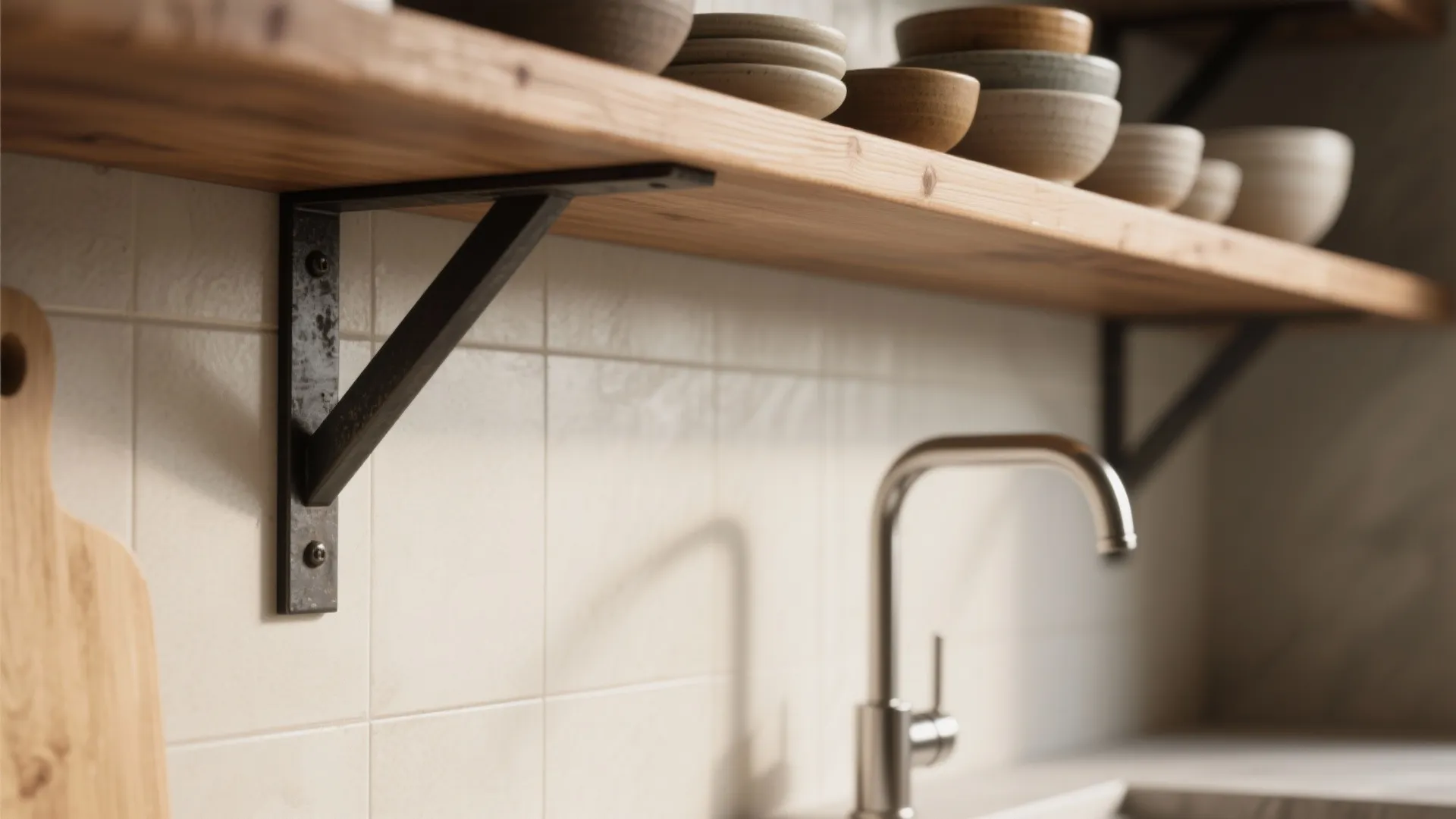 1. Mix Wood and Metal Brackets