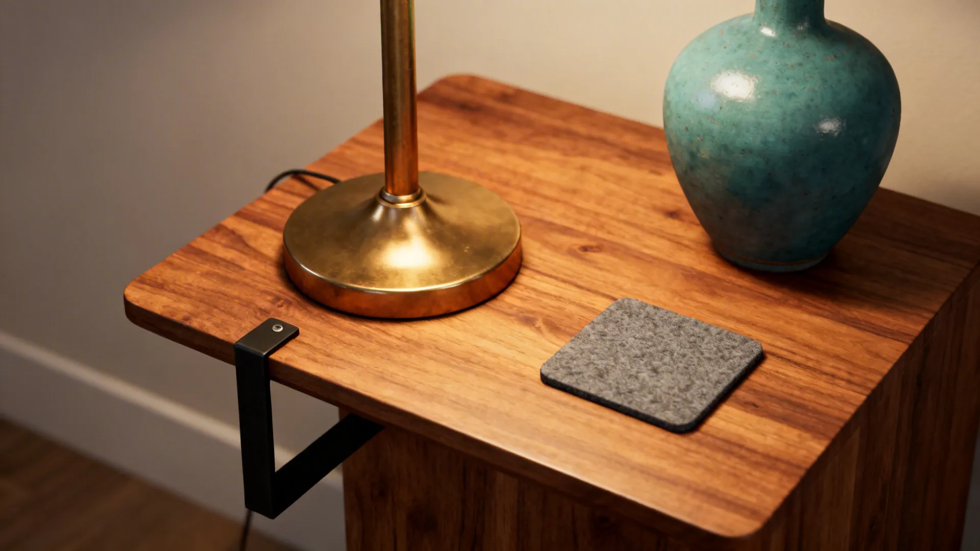 5. Metallic Accents and Natural Wood