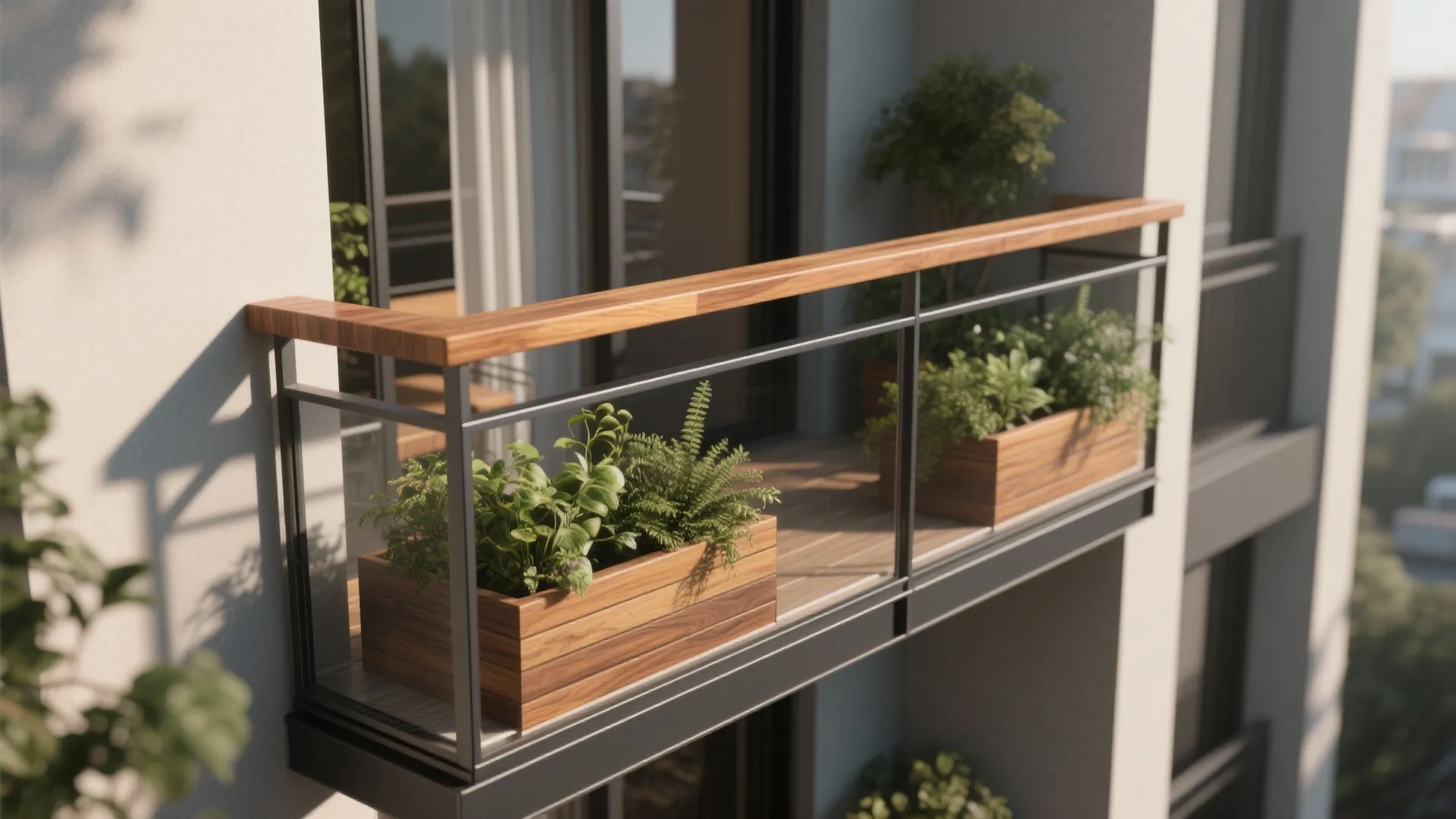 Warm Wood Accents with Metal Frames