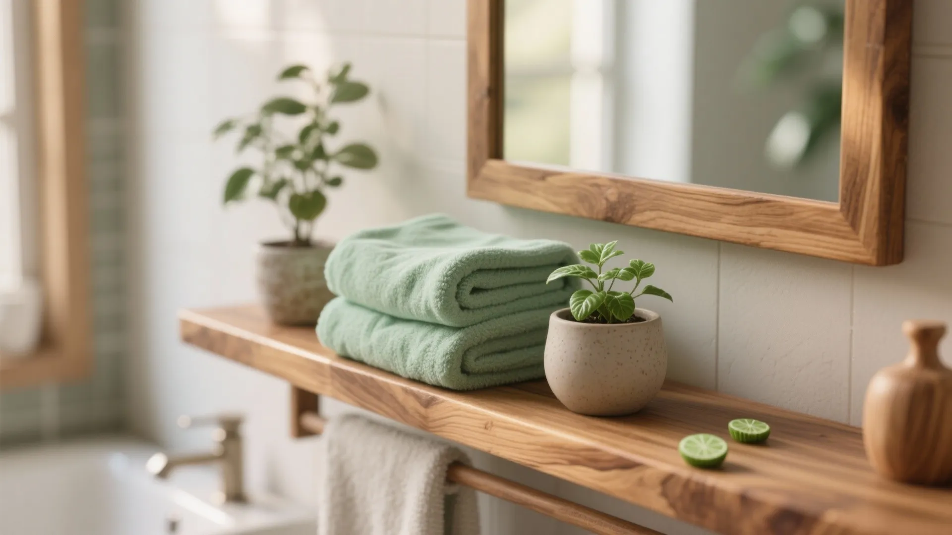 5. Natural Wood and Peppermint Pairing