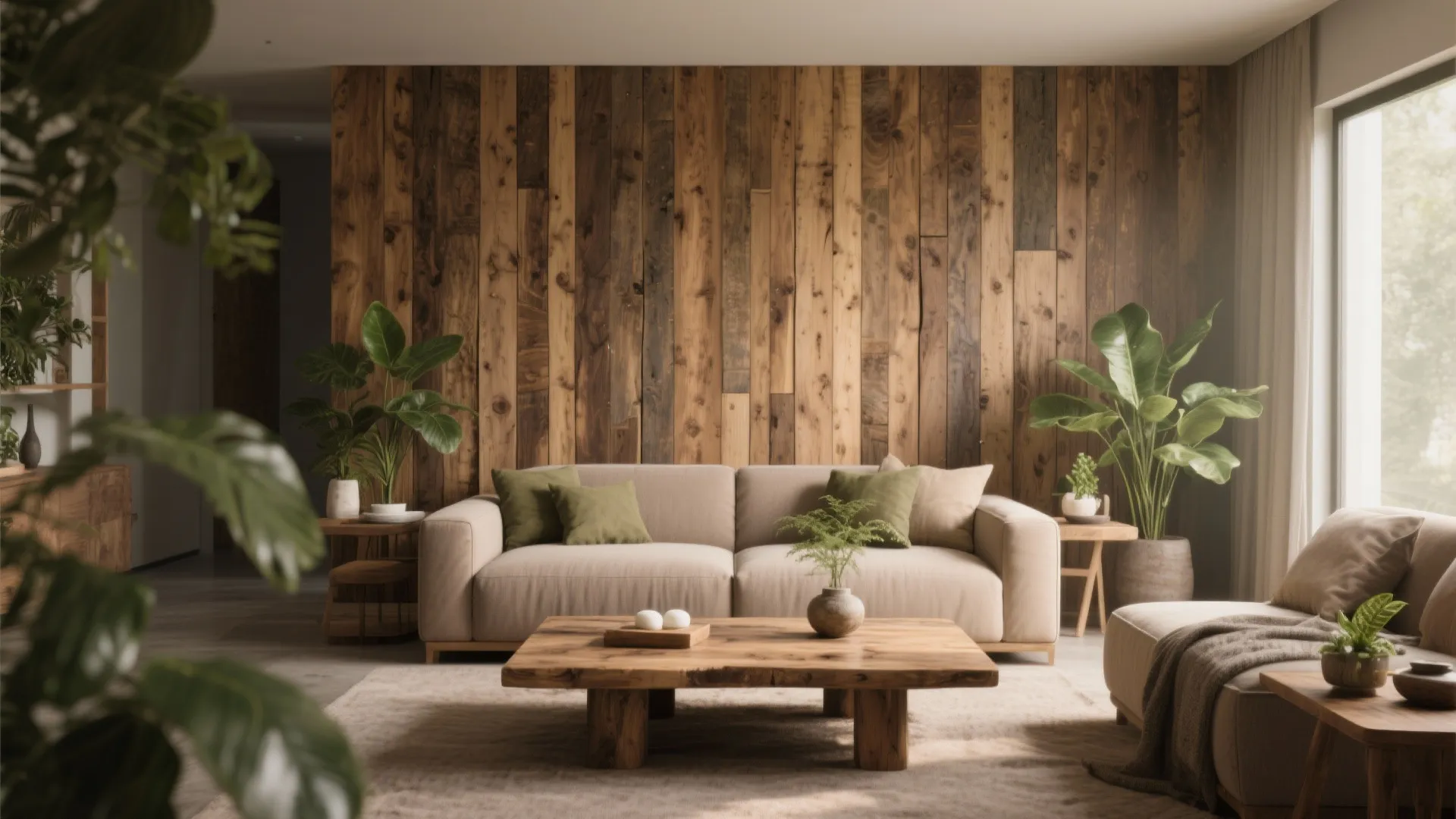 8. Wood Accents and Nature Motifs