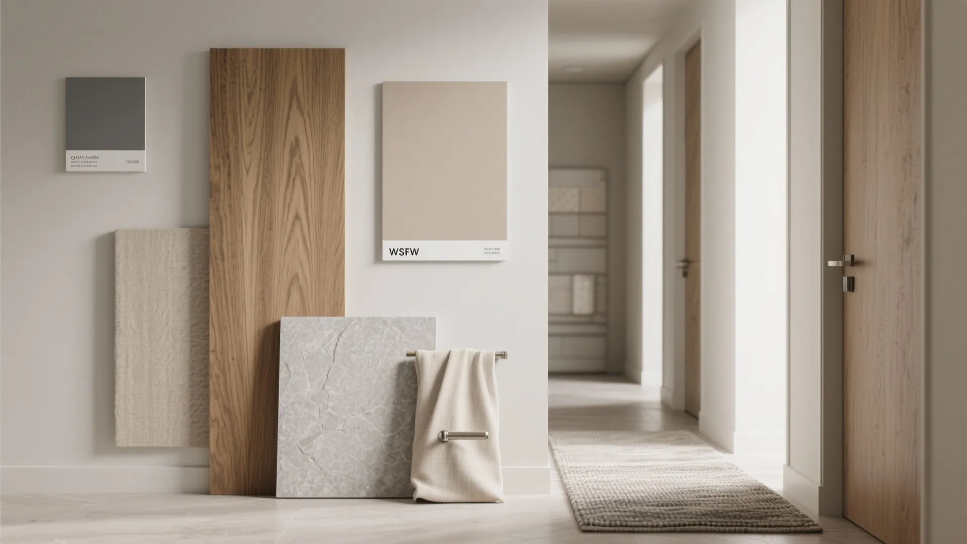 Warm Wood + Neutral Base for Texture Balance